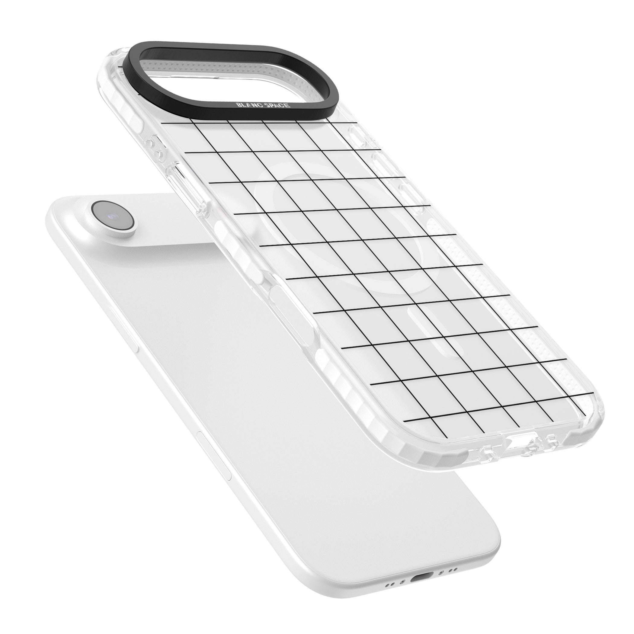 Simplistic Large Grid iPhone 17 Air Impact Pro Clear Phone Case Colours