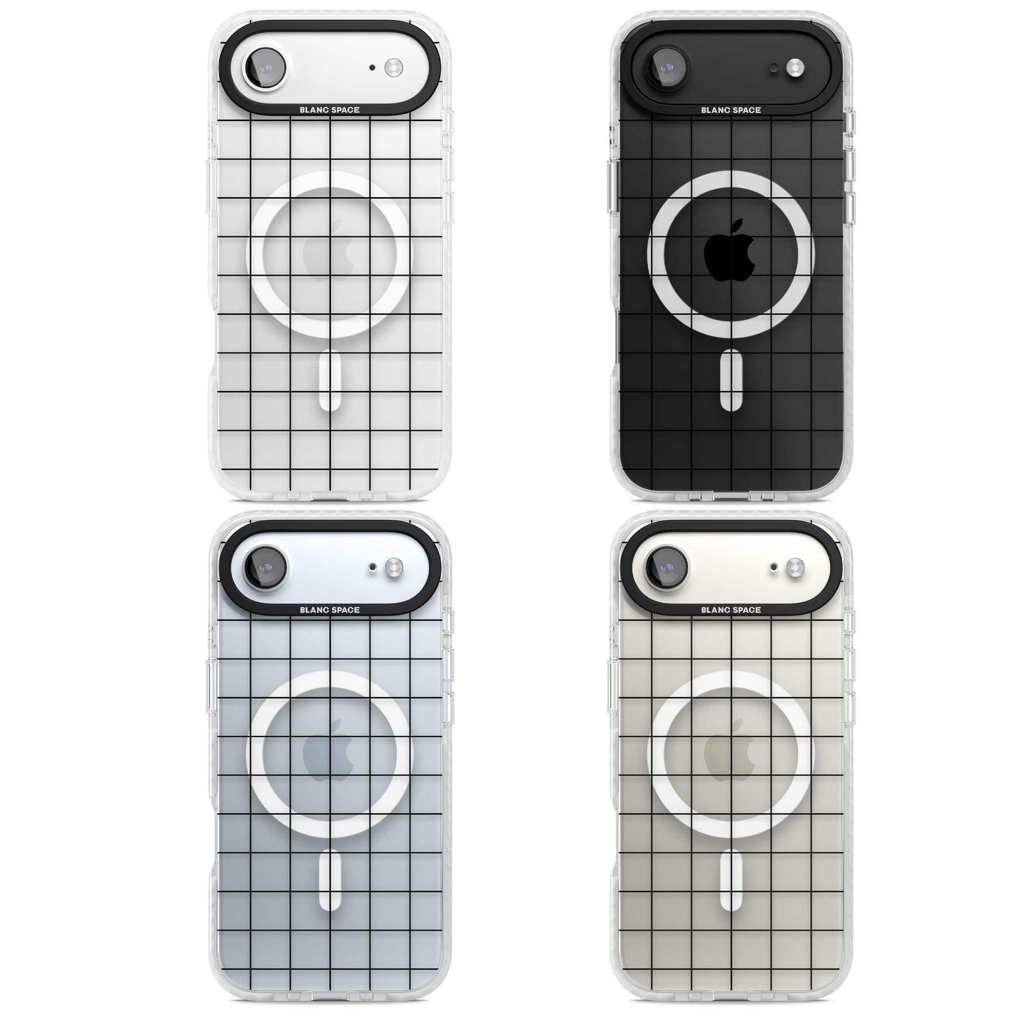 Simplistic Large Grid iPhone 17 Air Impact Pro Clear Phone Case APT Impact Protection