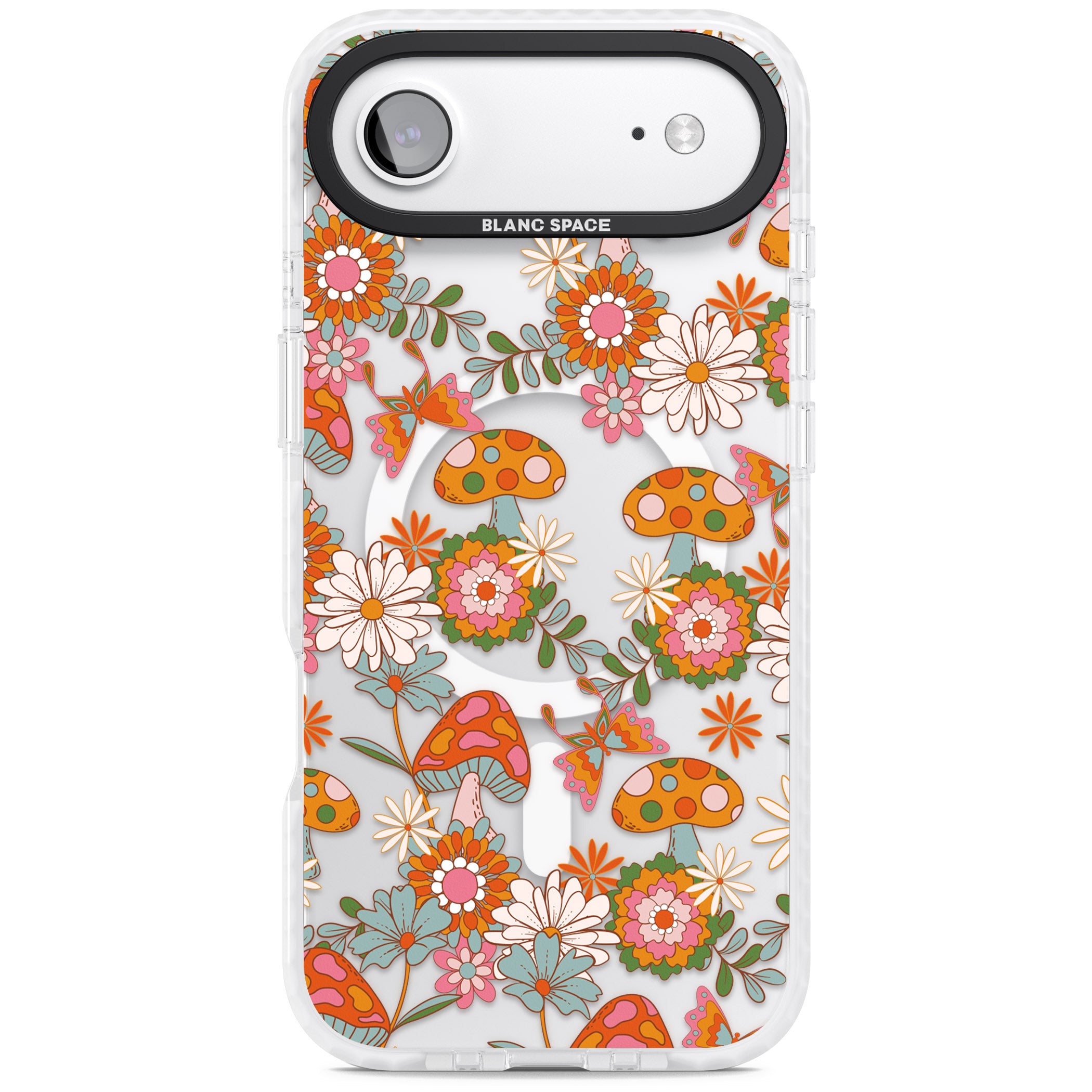 Groovy Shrooms & Flowers iPhone 17 Air Impact Pro Clear Phone Case