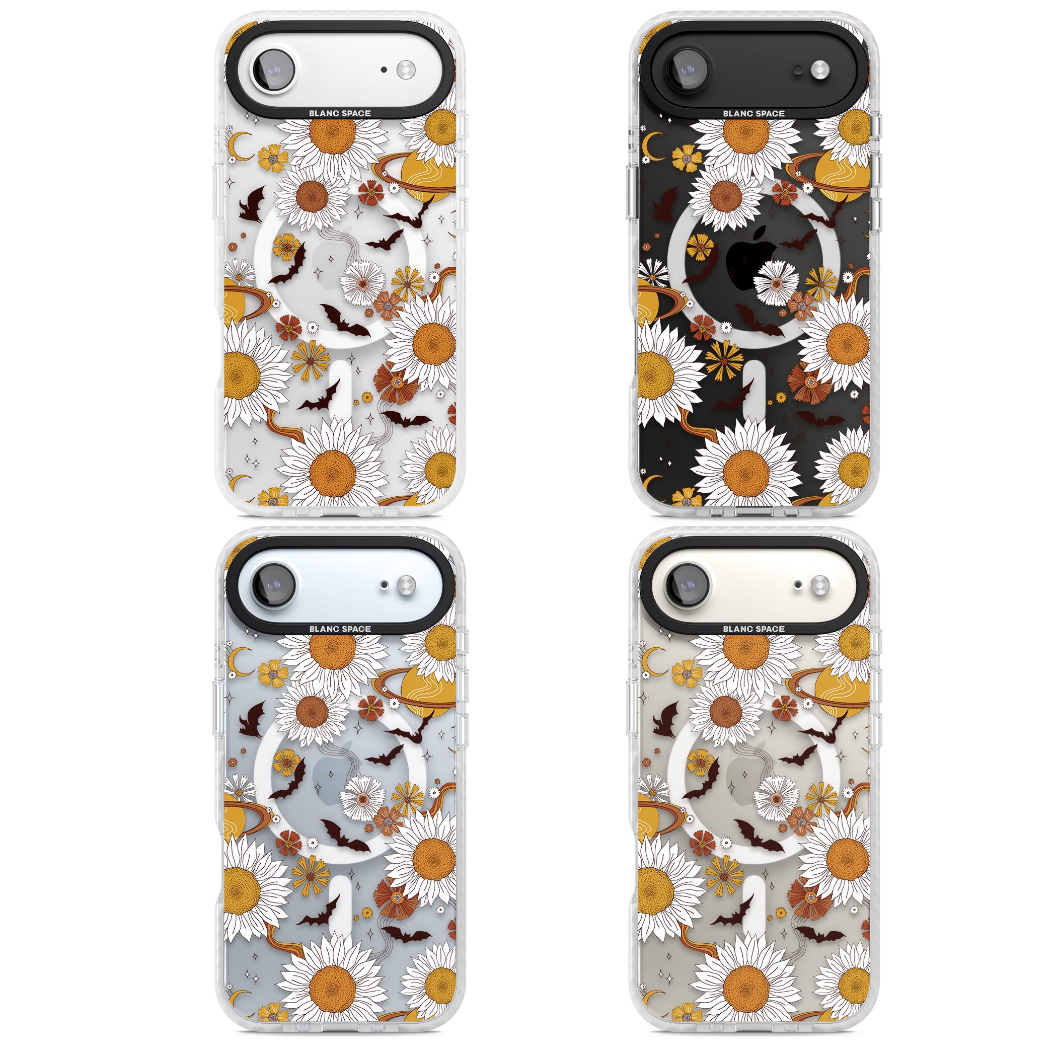 Halloween Bats And Planets iPhone 17 Air Impact Pro Clear Phone Case APT Impact Protection