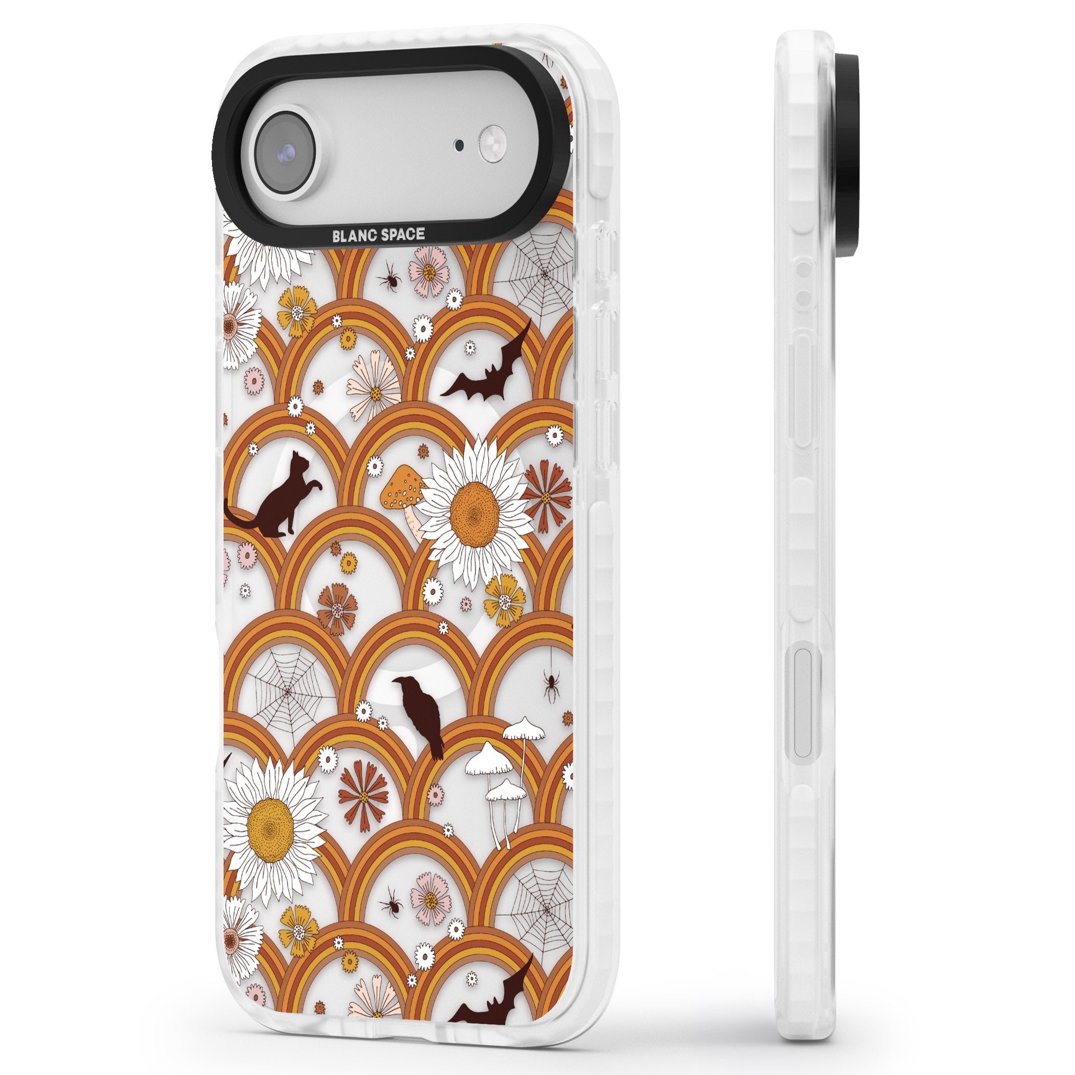 Halloween Rainbows iPhone 17 Air Impact Pro Clear Phone Case Side Profile