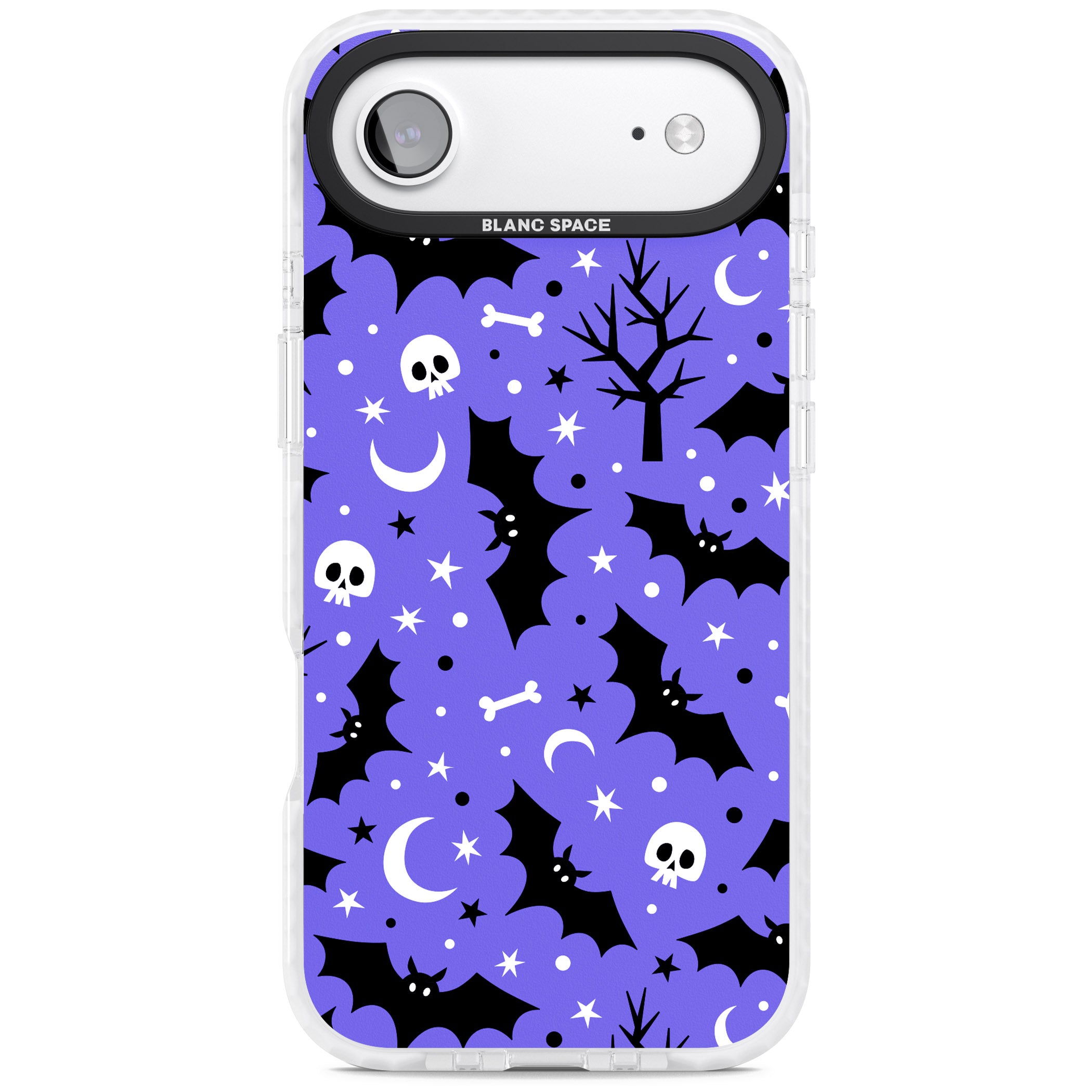 Bats N' Bones Pattern iPhone 17 Air Impact Pro Clear Phone Case