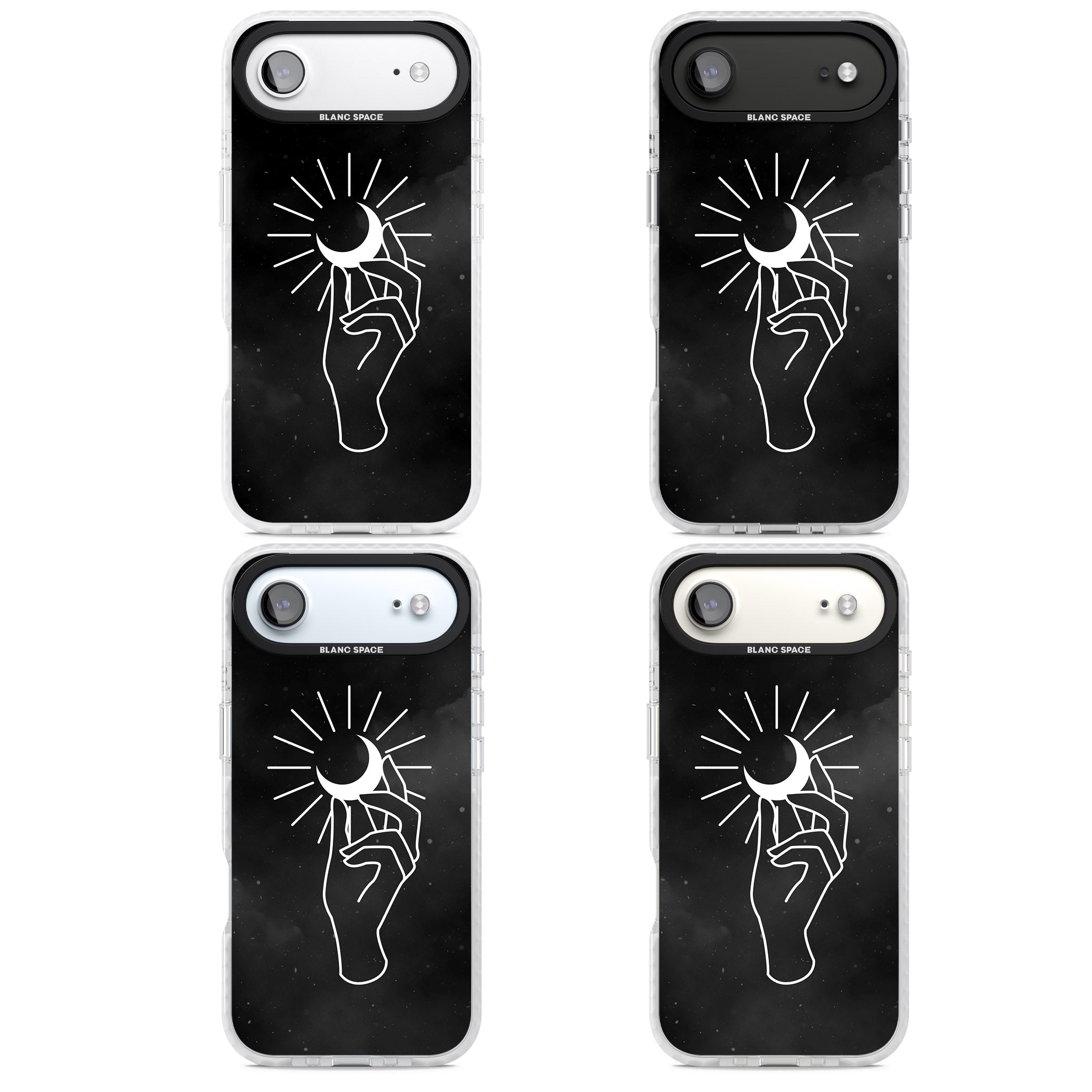 Hand Holding Celestial Moon iPhone 17 Air Impact Pro Clear Phone Case APT Impact Protection