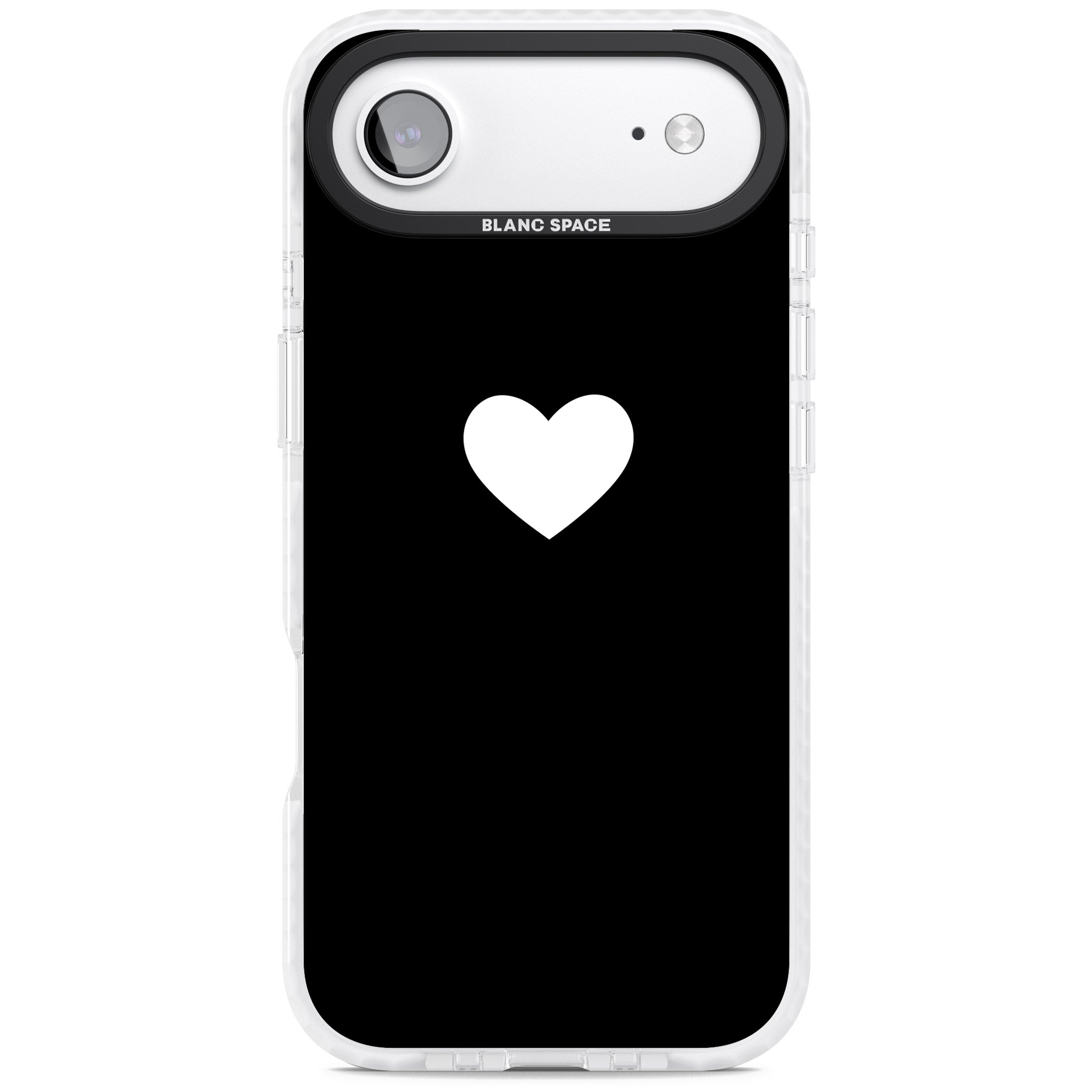 Single Heart Design: White & iPhone 17 Air Impact Pro Clear Phone Case
