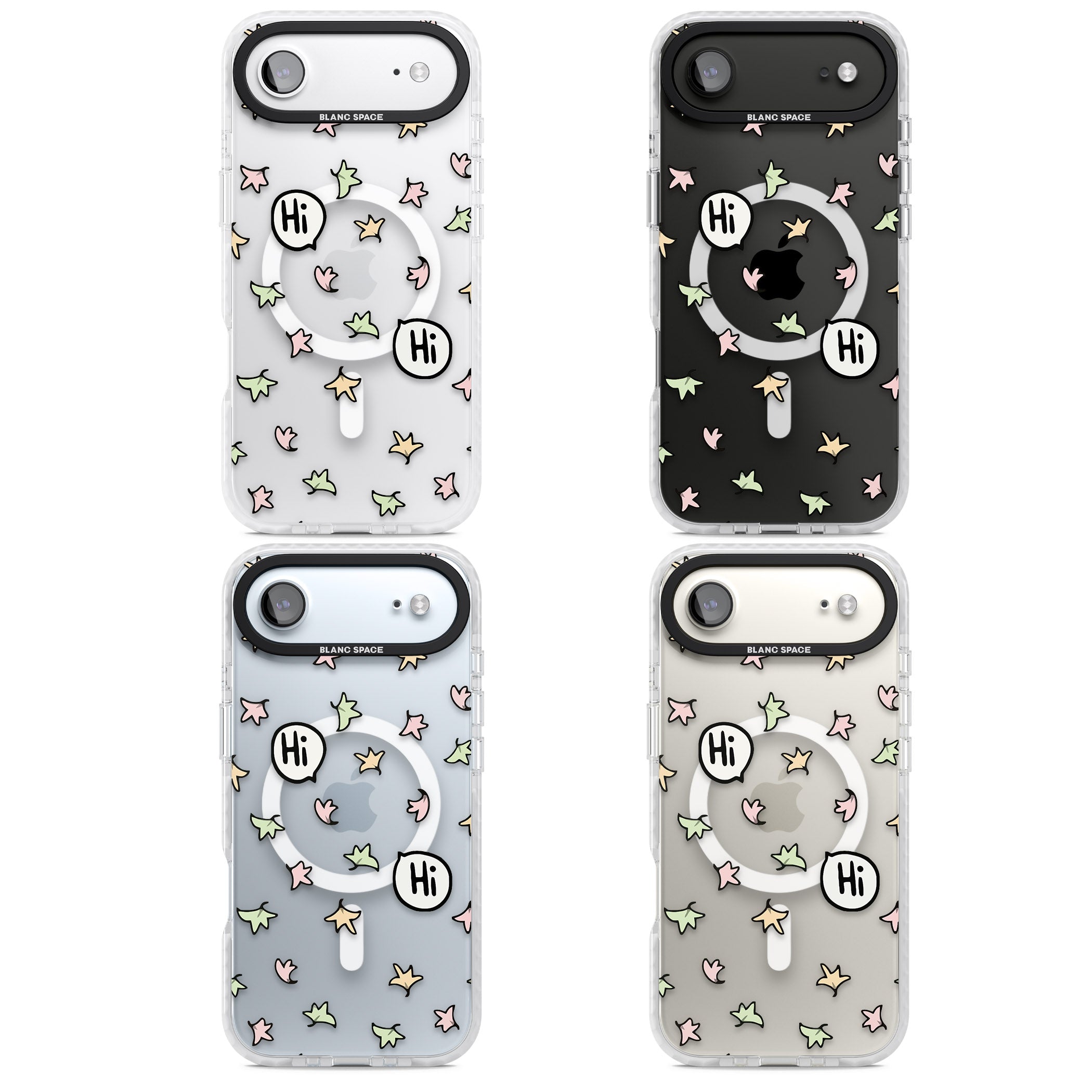 Heartstopper Leaves Pattern iPhone 17 Air Impact Pro Clear Phone Case APT Impact Protection