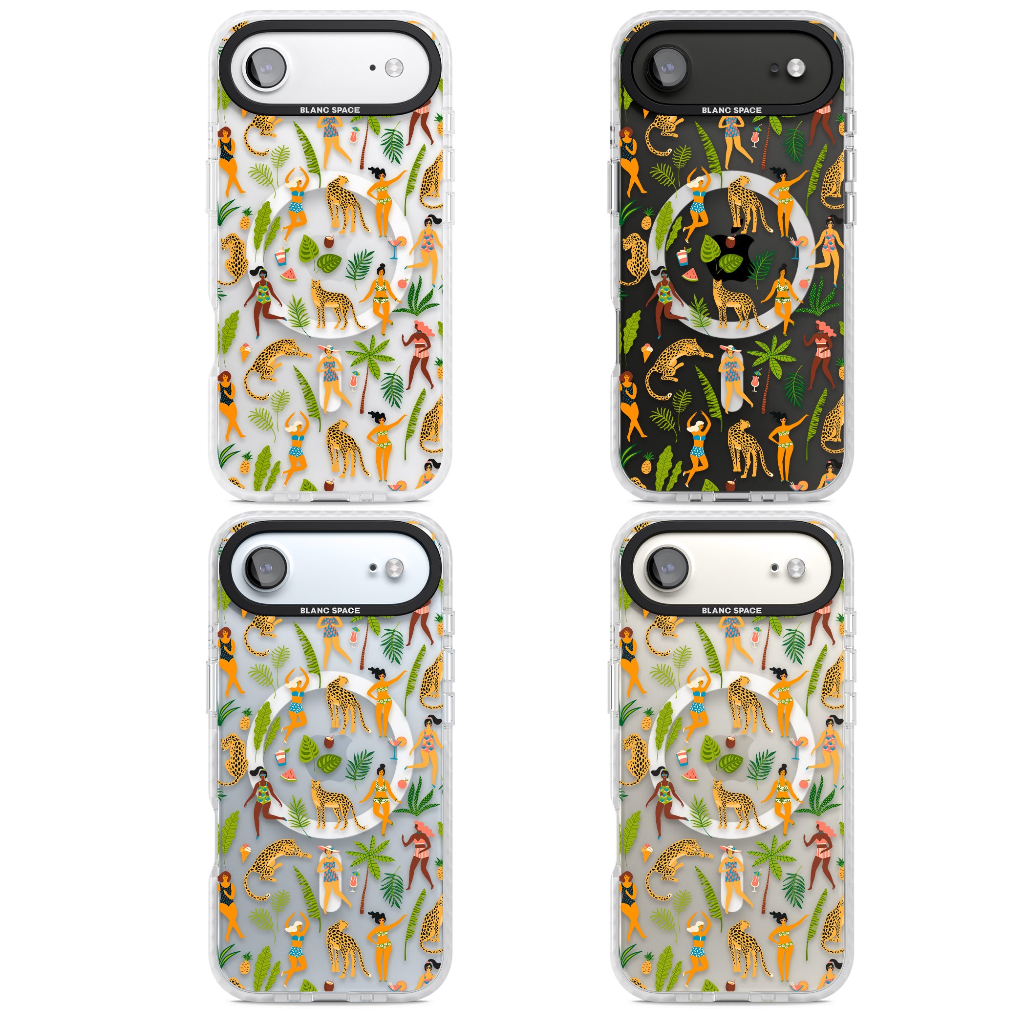 Tropical Party Vibes iPhone 17 Air Impact Pro Clear Phone Case APT Impact Protection