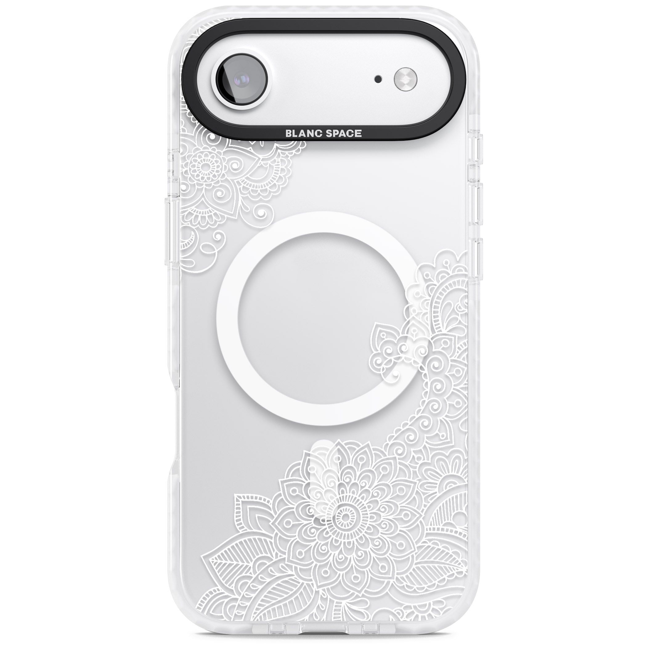 White Henna Botanicals iPhone 17 Air Impact Pro Clear Phone Case