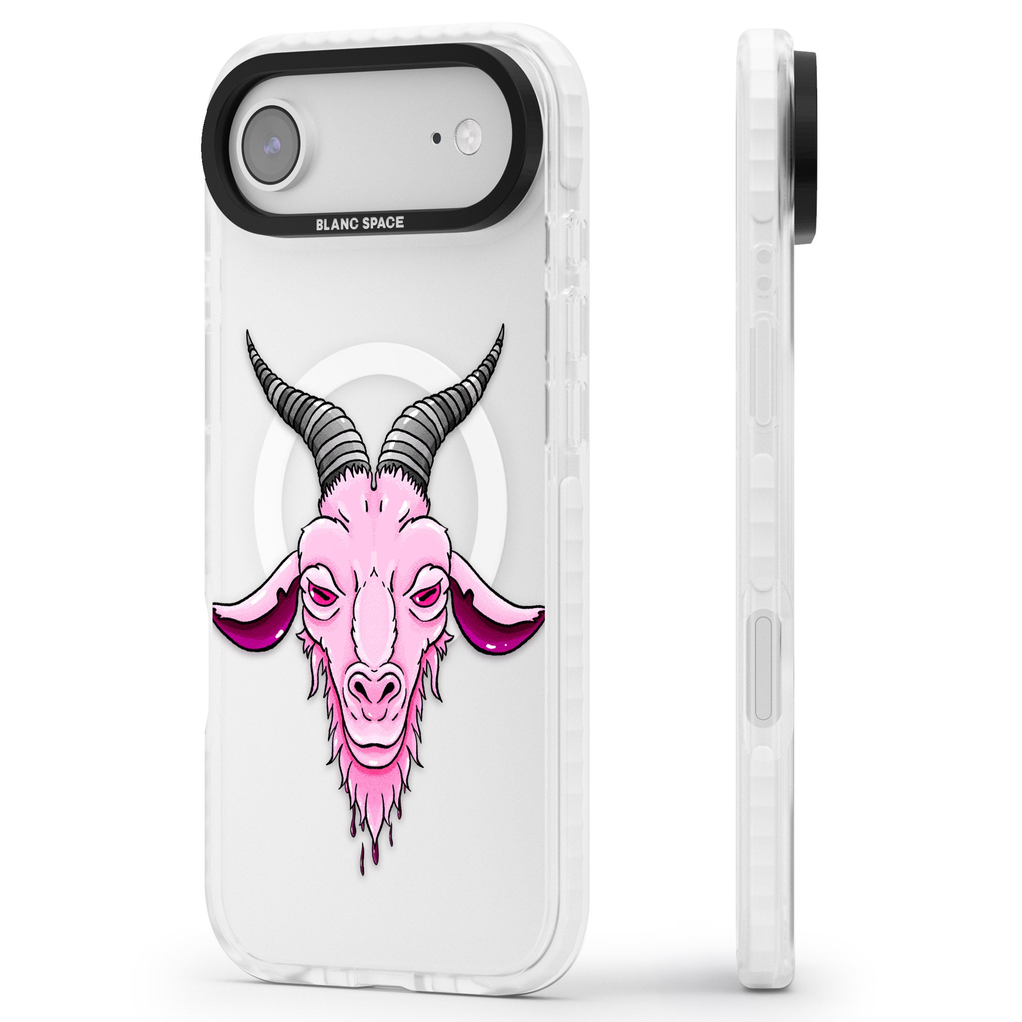 Ba Phomet iPhone 17 Air Impact Pro Clear Phone Case Side Profile