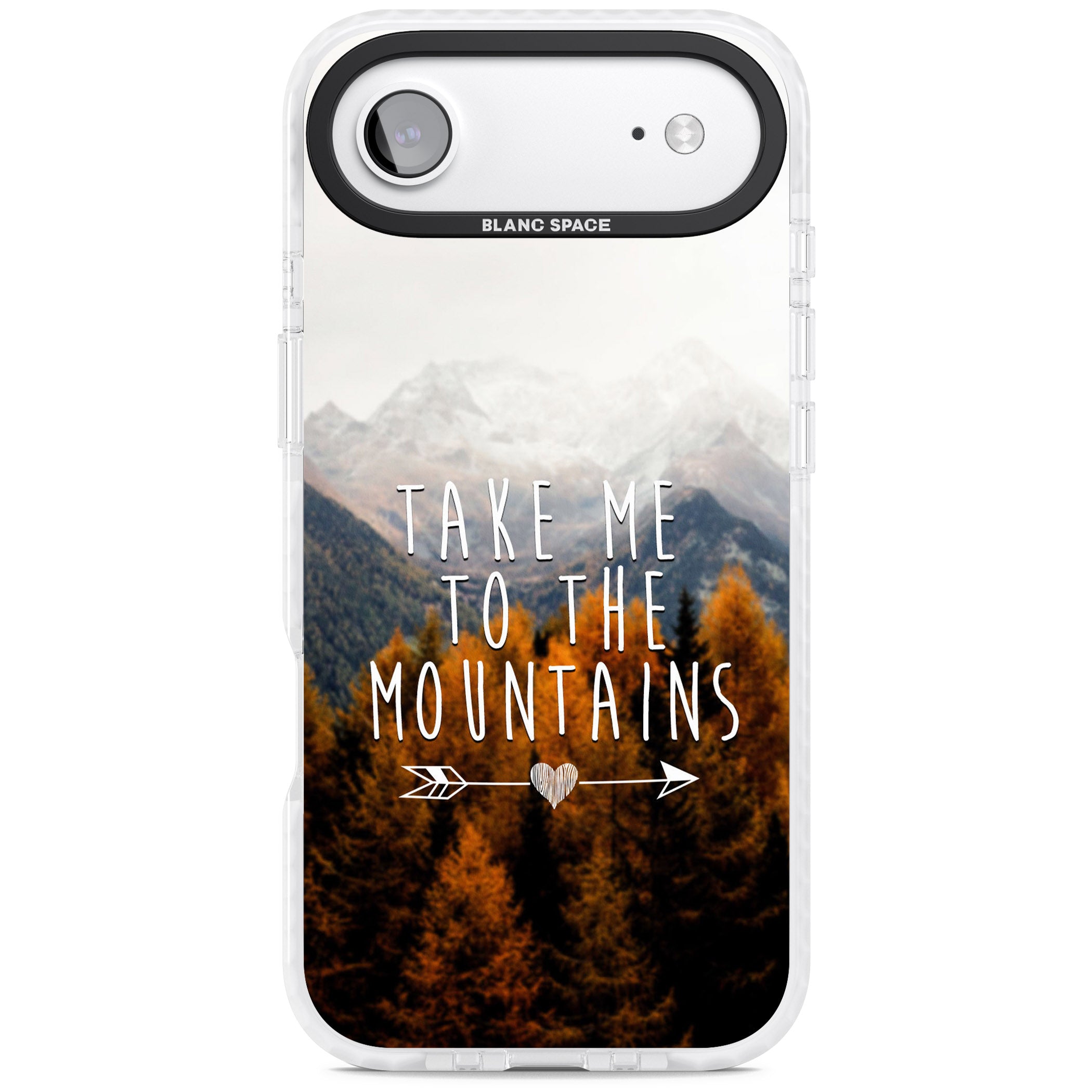 Take Me Mountains Quote iPhone 17 Air Impact Pro Clear Phone Case
