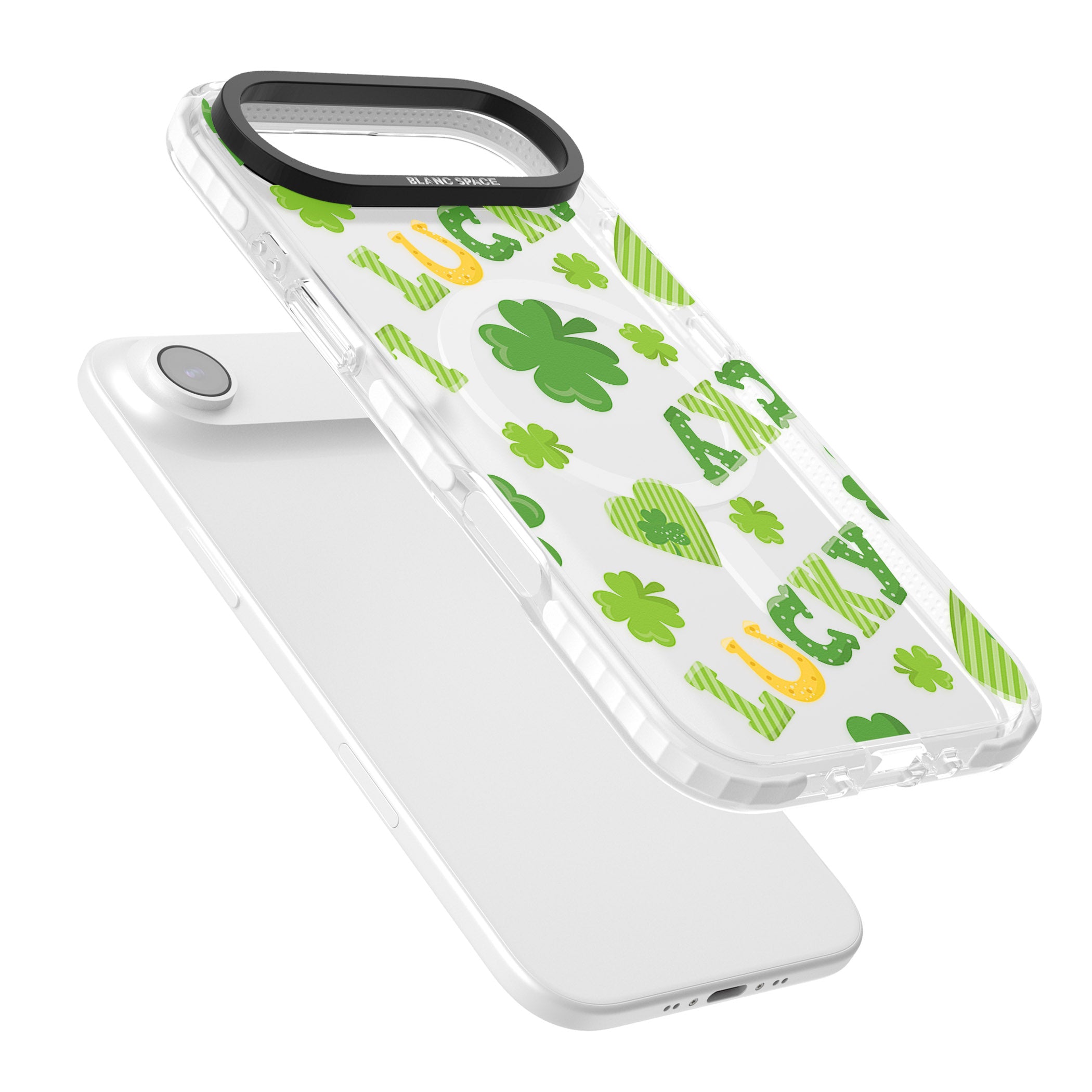 Lucky Irish Clover iPhone 17 Air Impact Pro Clear Phone Case Colours