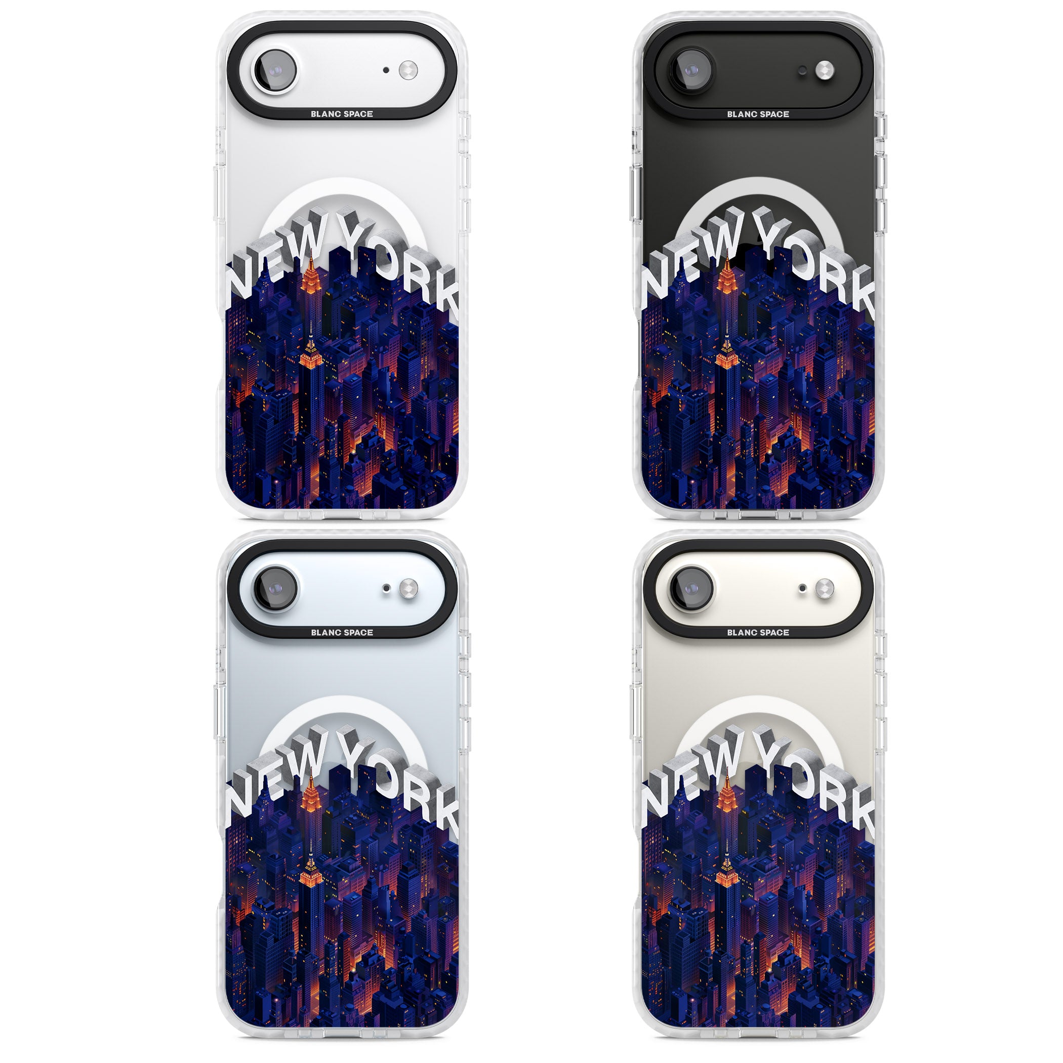 New York City iPhone 17 Air Impact Pro Clear Phone Case APT Impact Protection