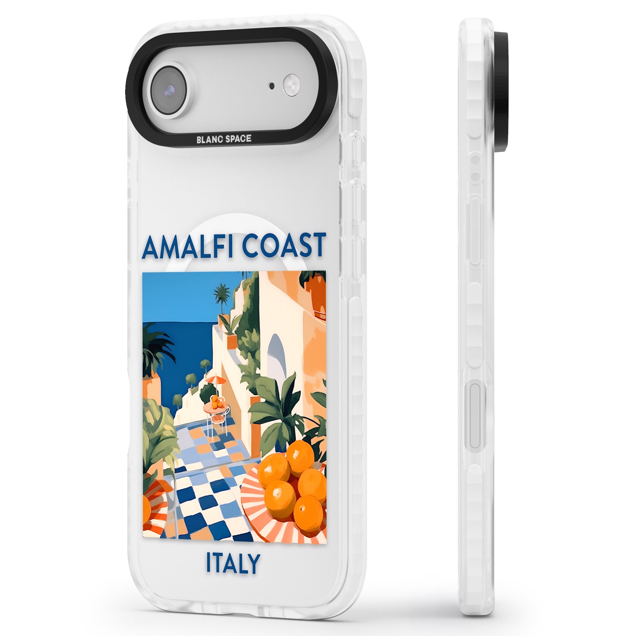Amalfi Coast iPhone 17 Air Impact Pro Clear Phone Case Side Profile