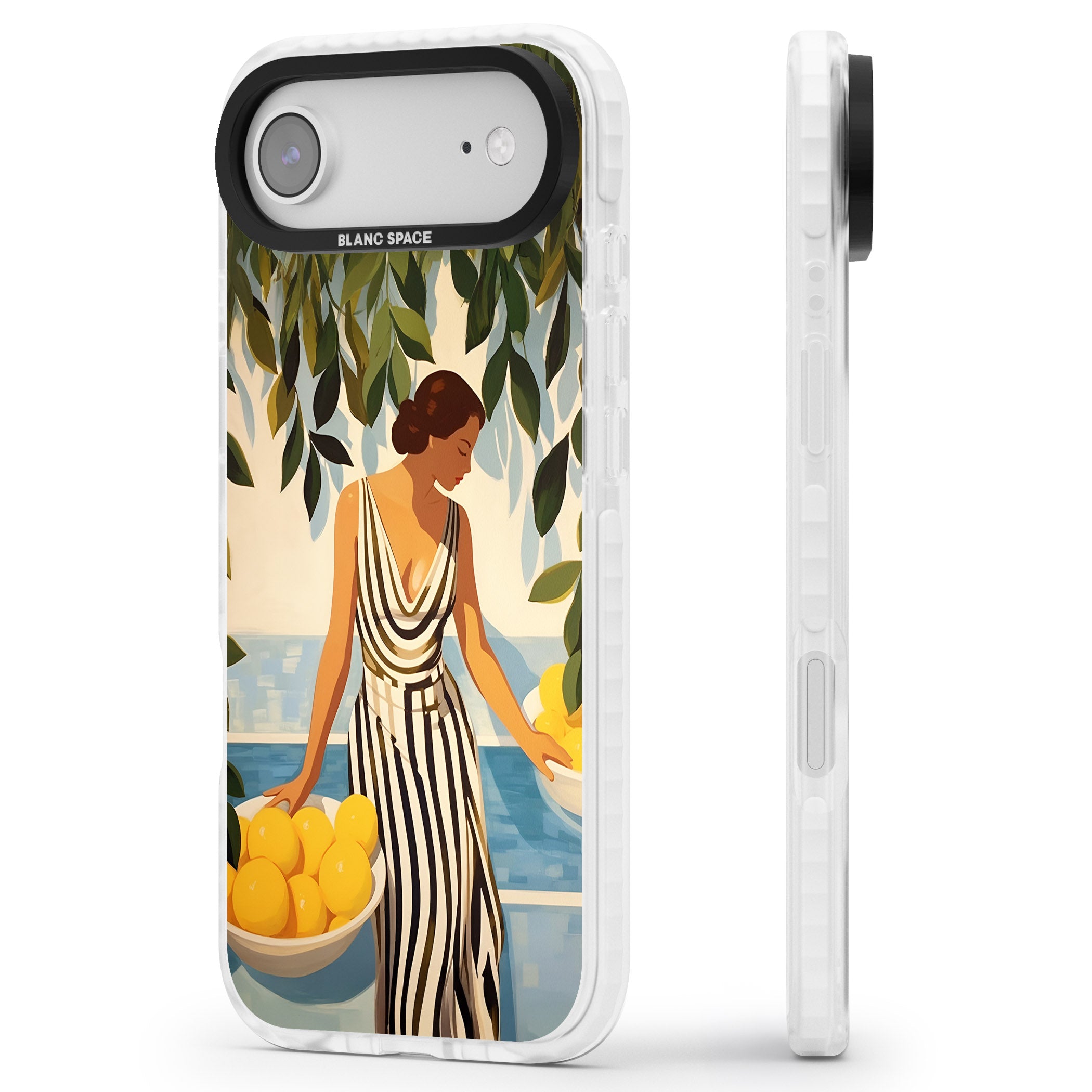 Lemon Picking iPhone 17 Air Impact Pro Clear Phone Case Side Profile