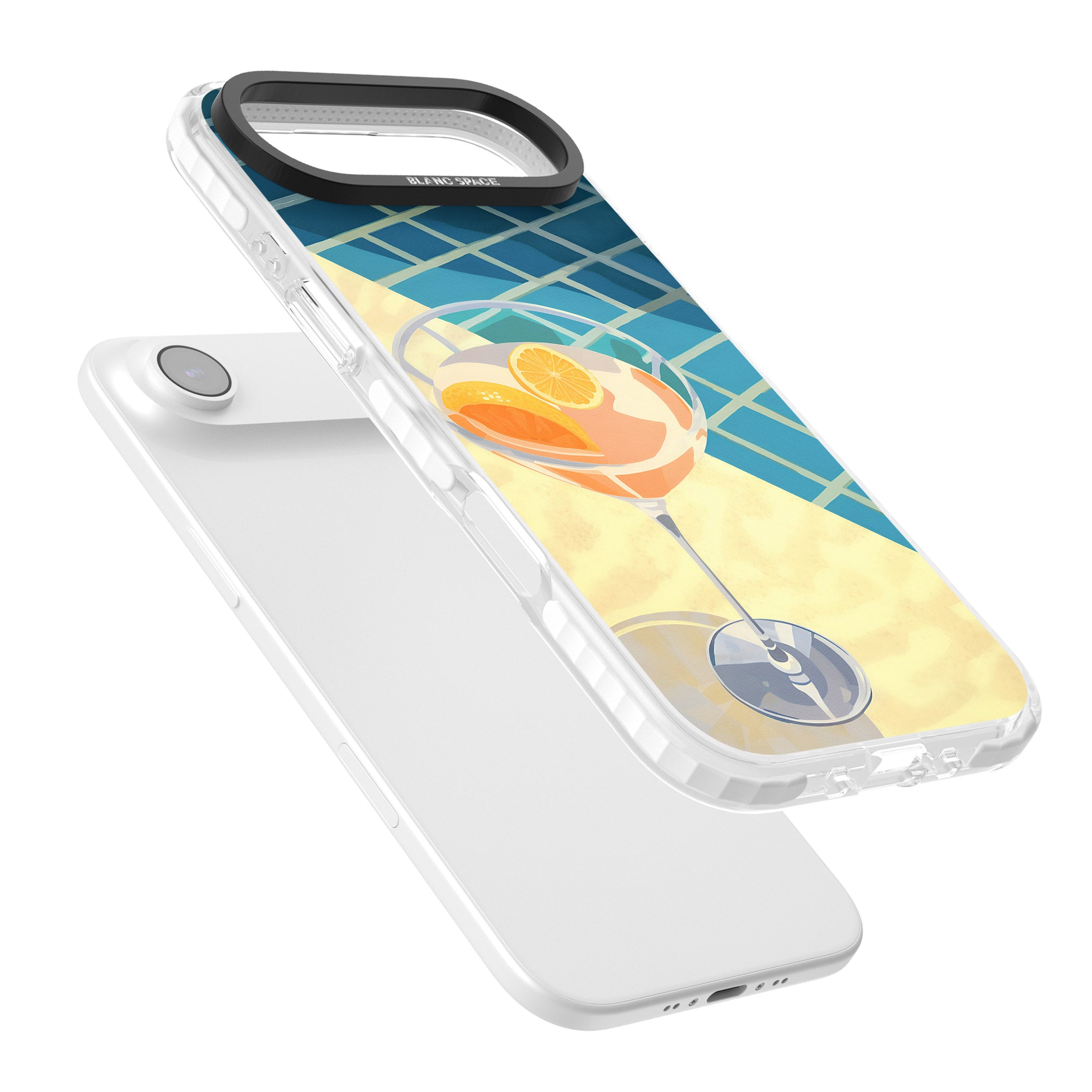 Poolside Citrus Cocktail iPhone 17 Air Impact Pro Clear Phone Case Colours