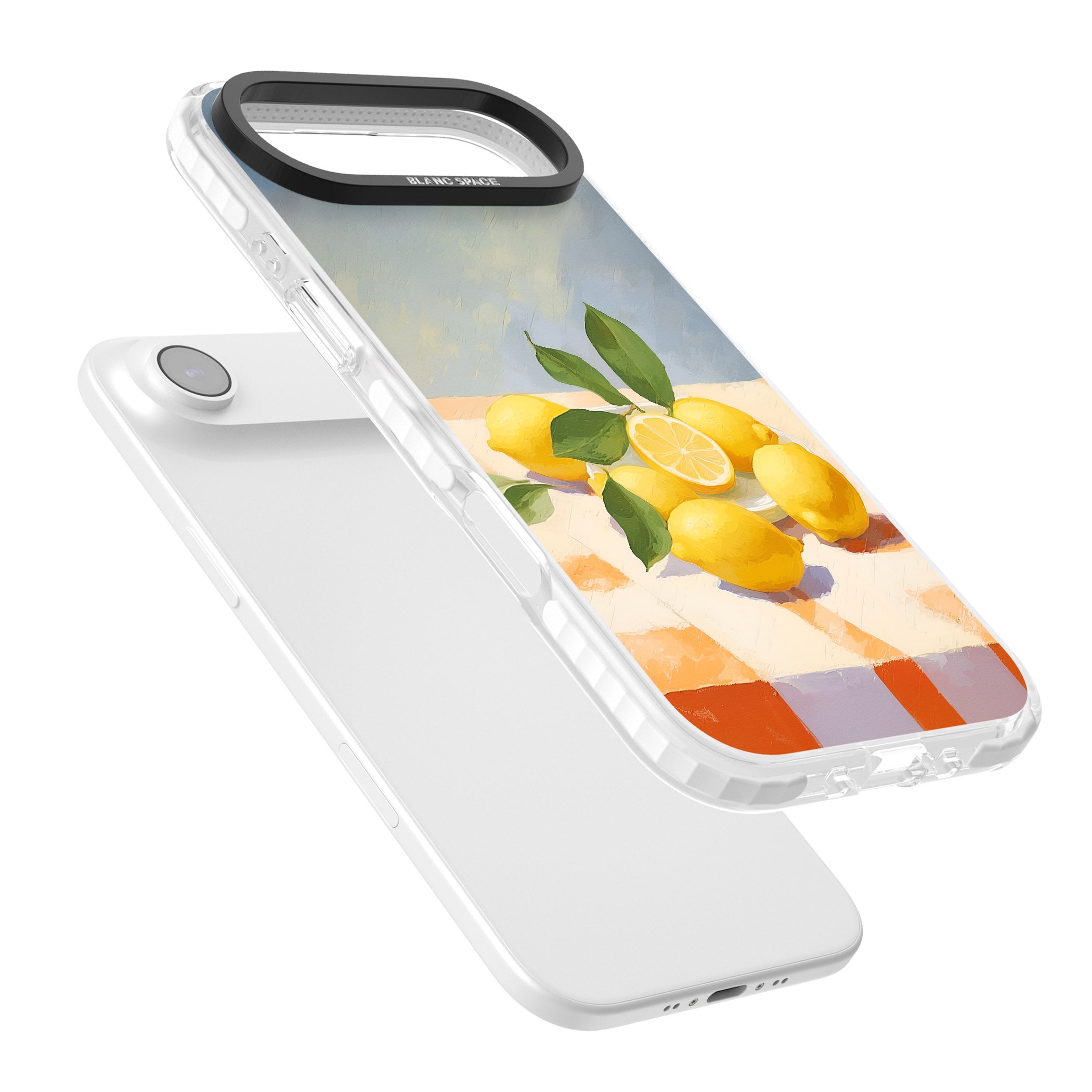 Lemons on Checkered Cloth iPhone 17 Air Impact Pro Clear Phone Case Colours