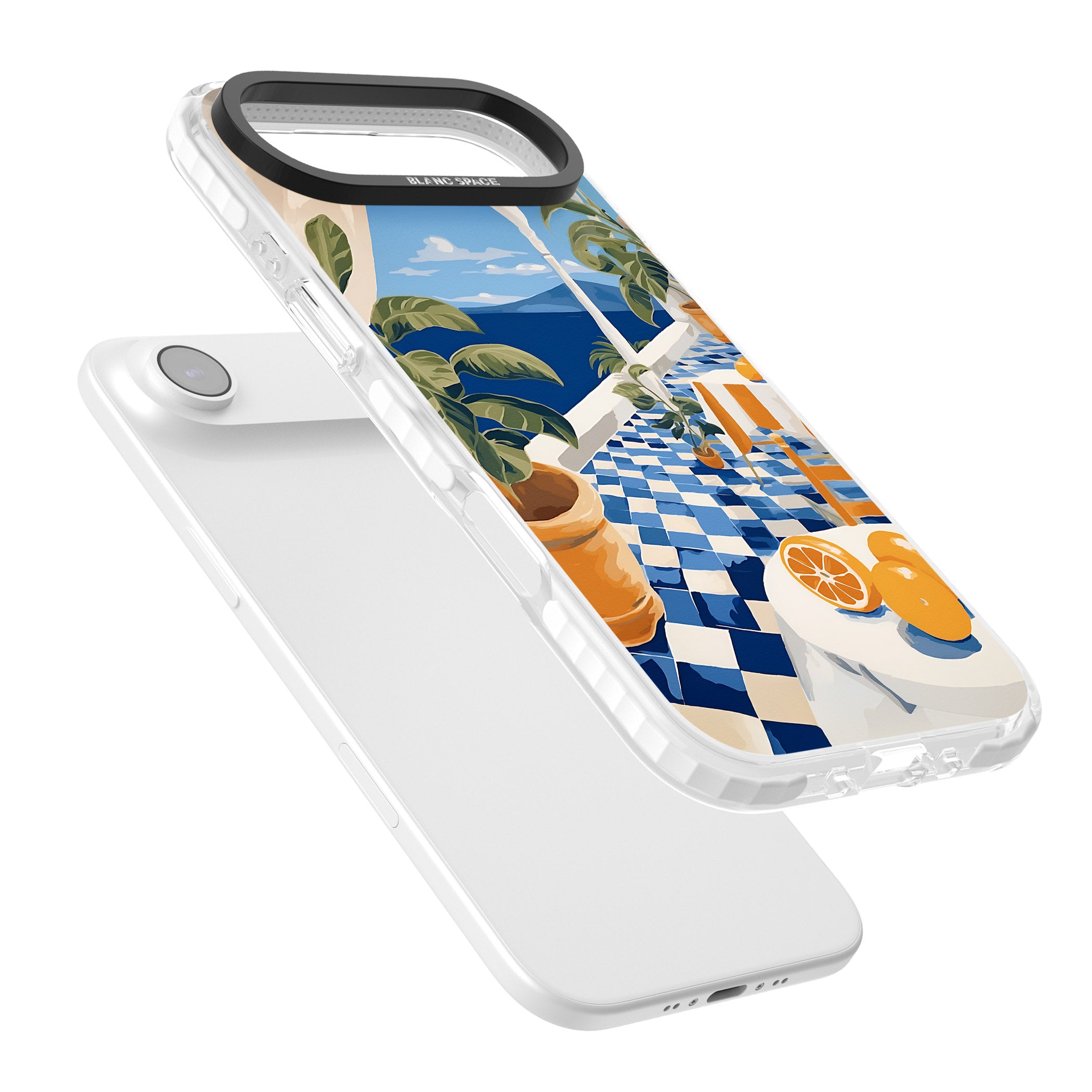 Greek Balcony iPhone 17 Air Impact Pro Clear Phone Case Colours