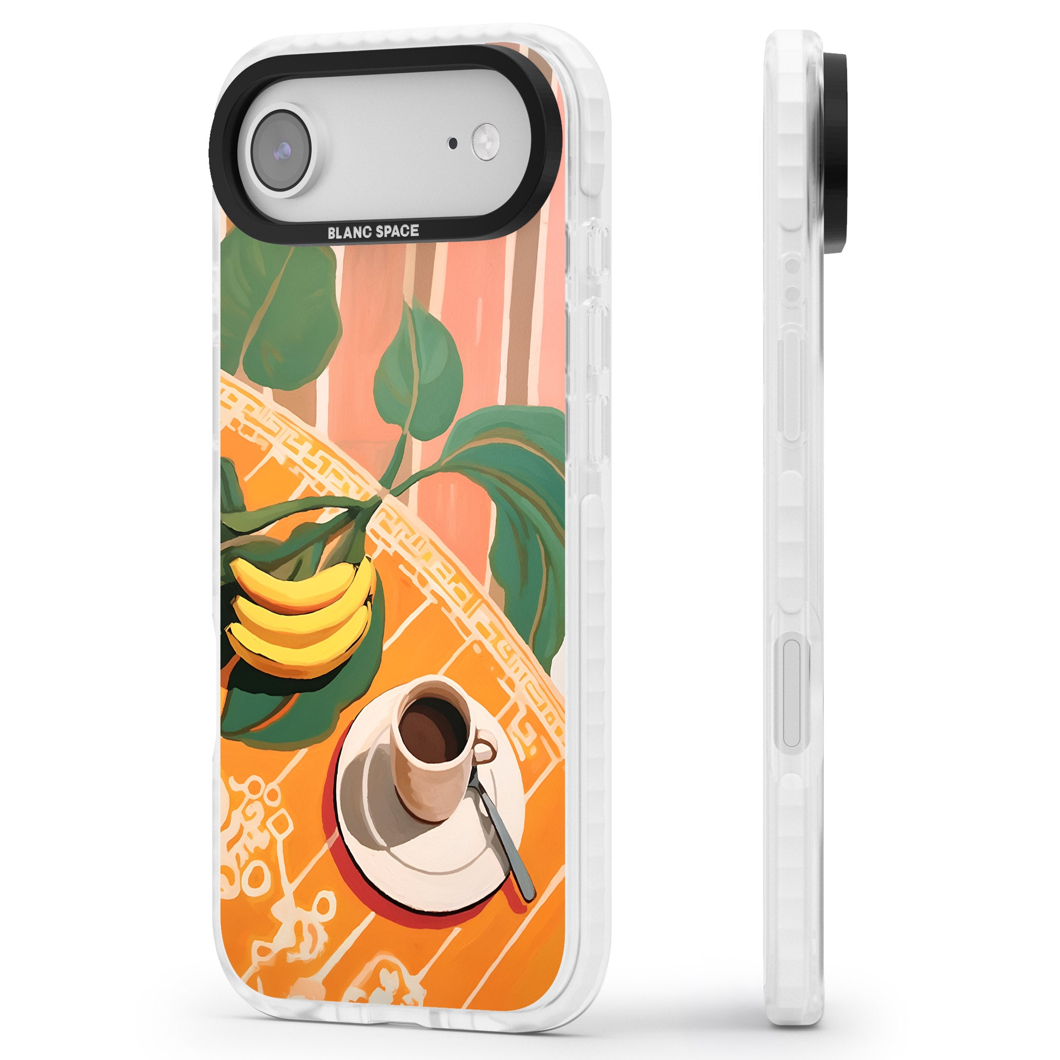 Mediterranean Breakfast iPhone 17 Air Impact Pro Clear Phone Case Side Profile