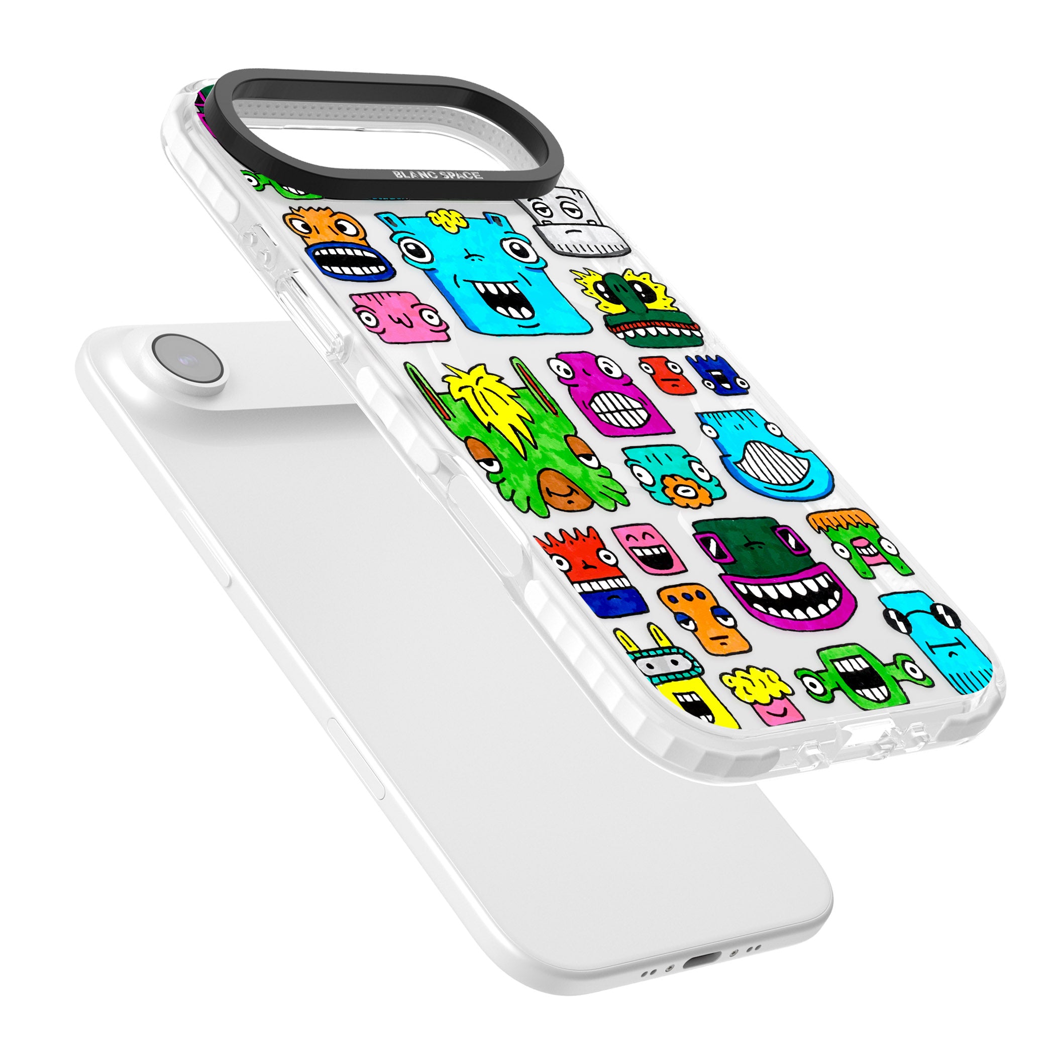 Burst Heads Colour iPhone 17 Air Impact Pro Clear Phone Case Colours