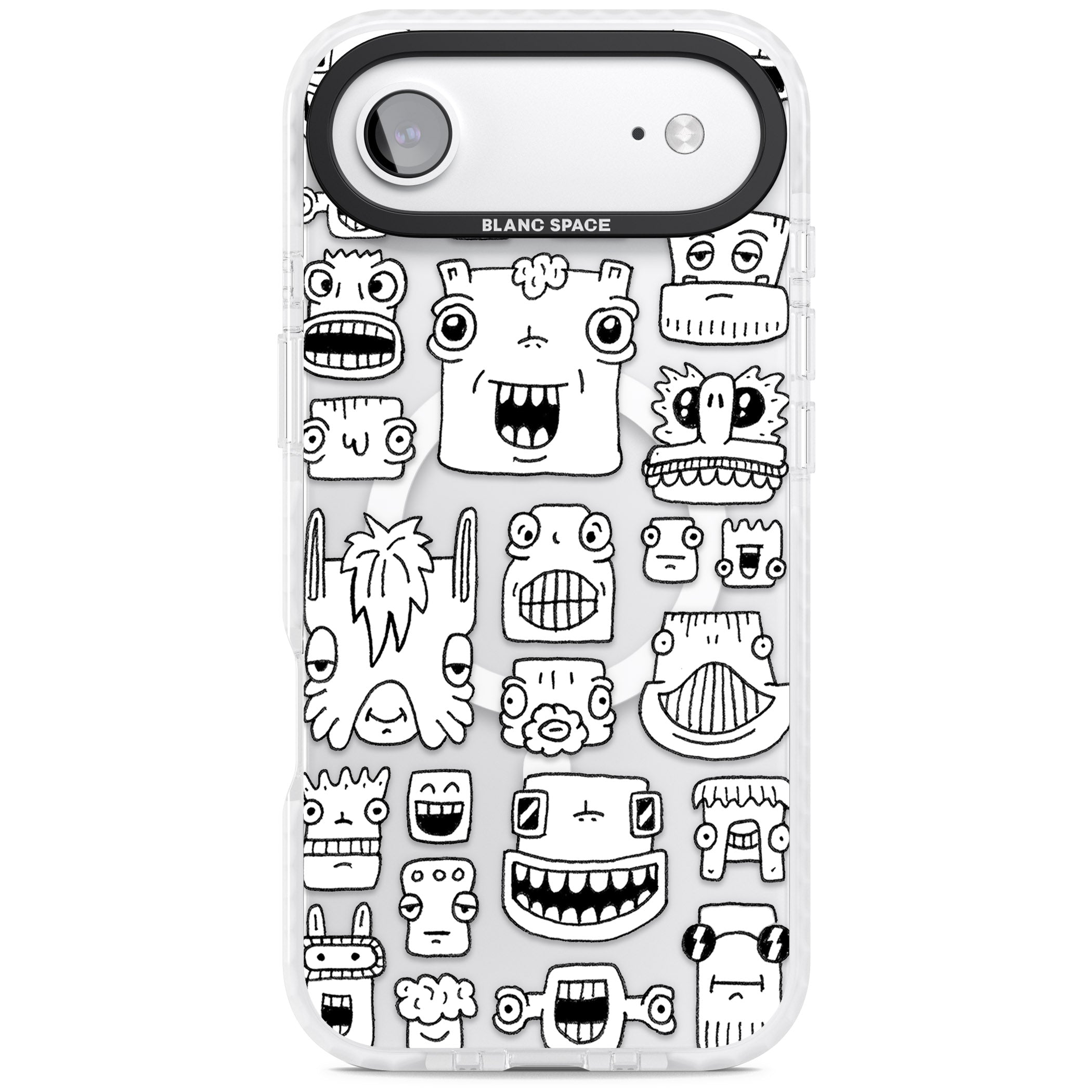 Burst Heads iPhone 17 Air Impact Pro Clear Phone Case