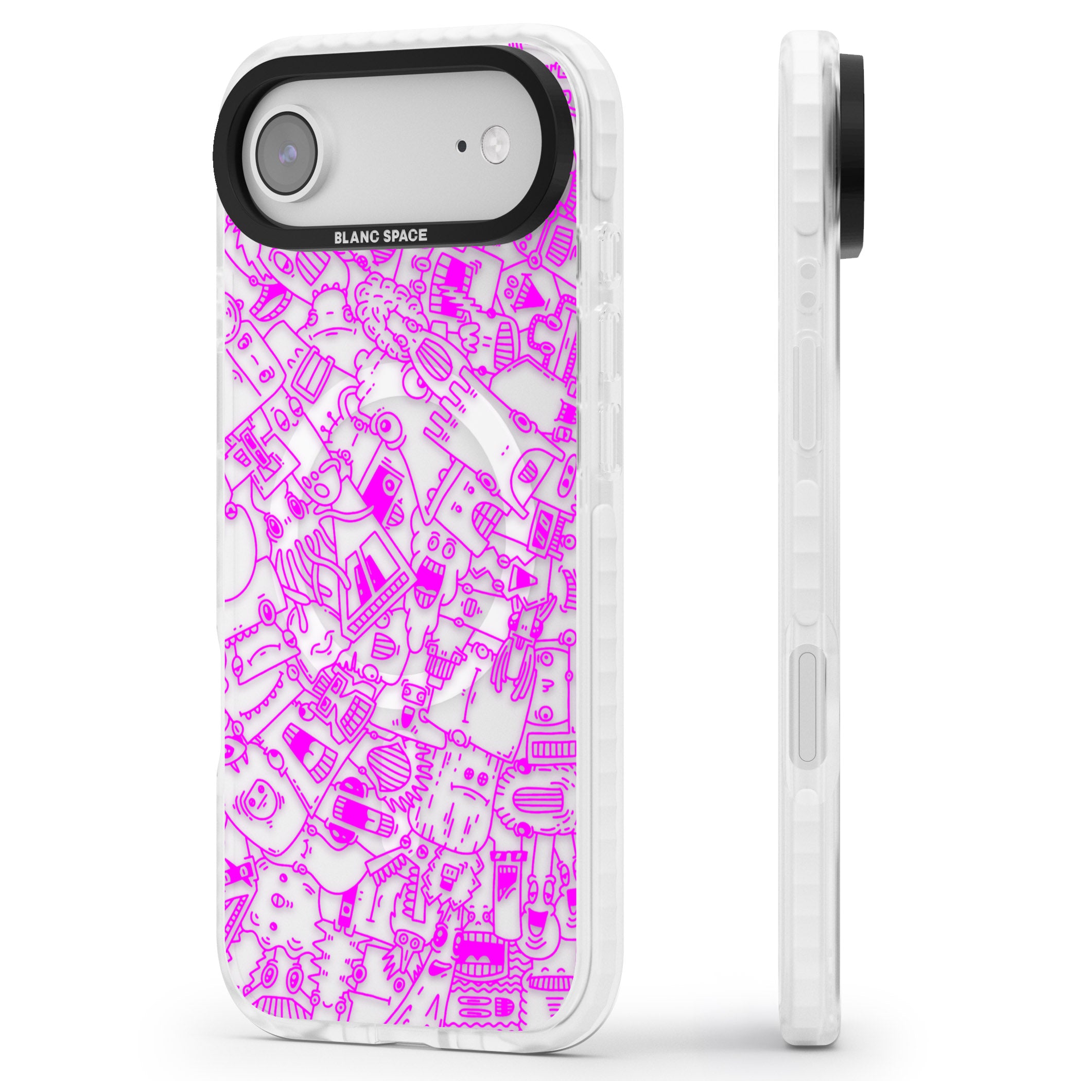 Pink Pals iPhone 17 Air Impact Pro Clear Phone Case Side Profile