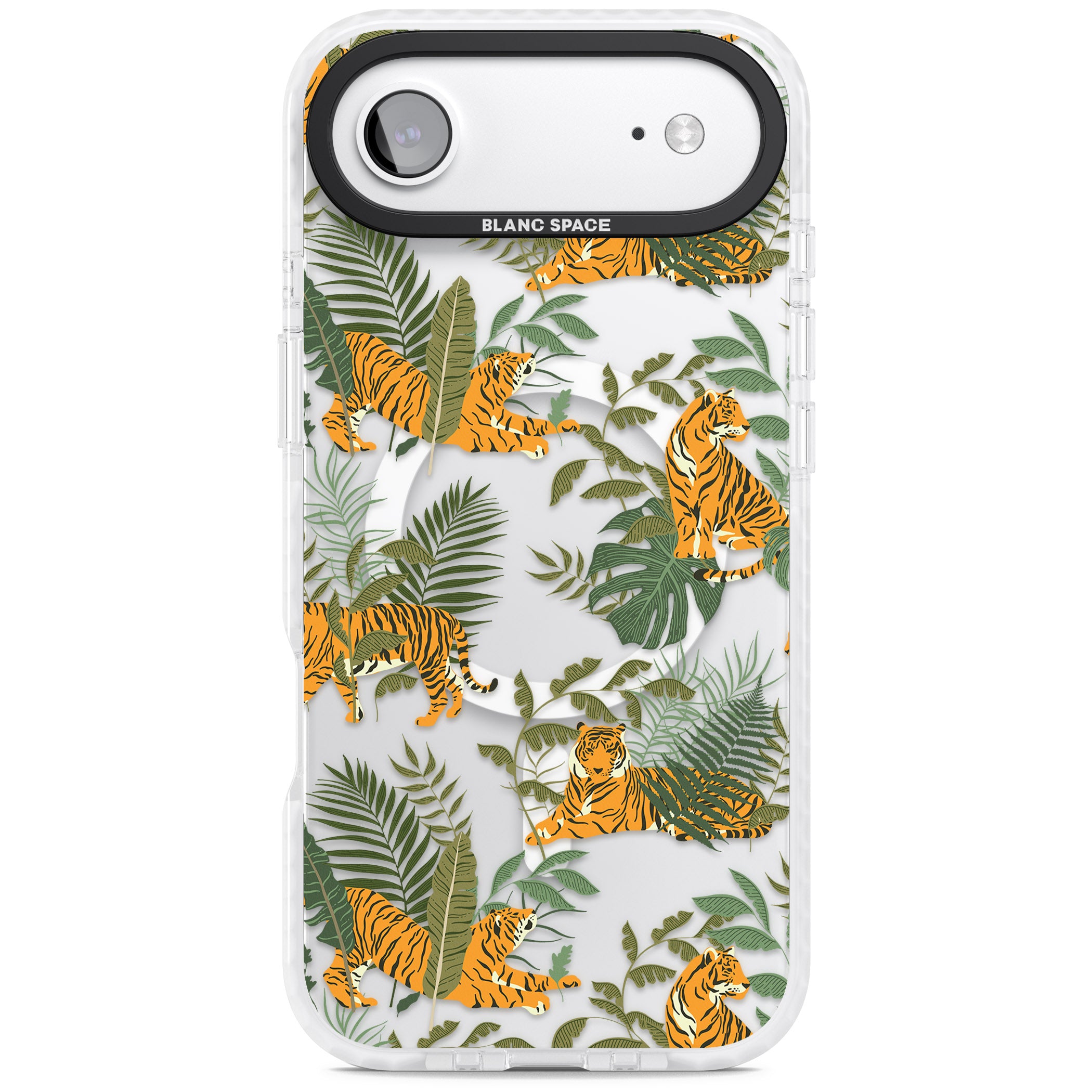 Tiger & Fern Jungle iPhone 17 Air Impact Pro Clear Phone Case