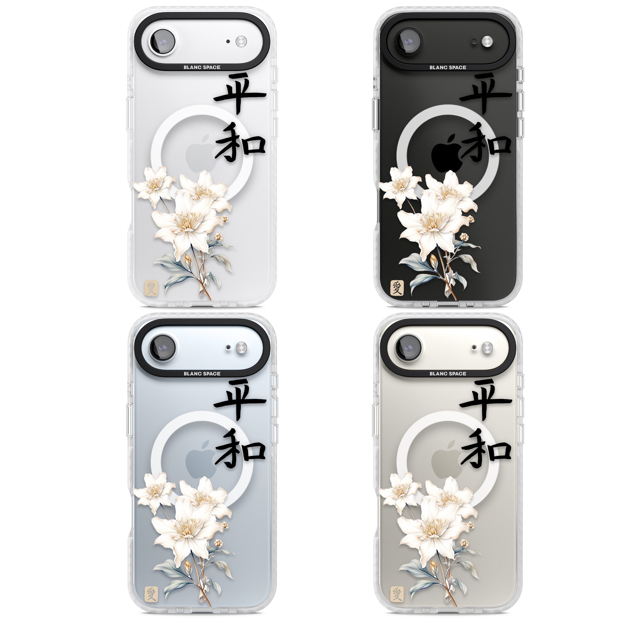 Peace And Flowers iPhone 17 Air Impact Pro Clear Phone Case APT Impact Protection