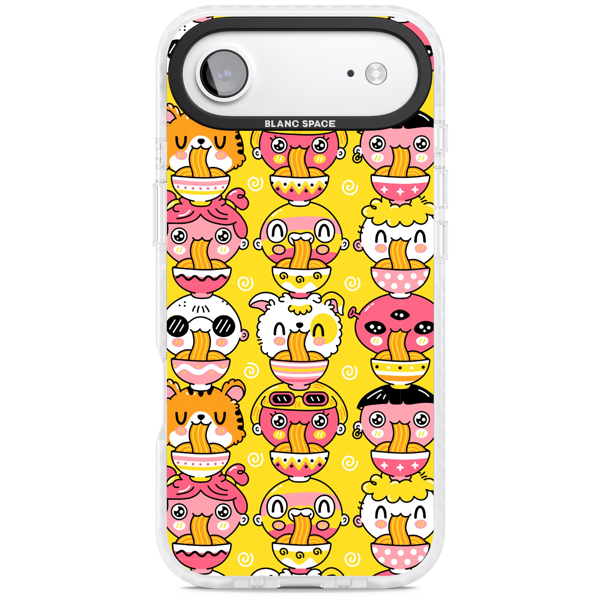 Ramen Noodle Kawaii Pattern iPhone 17 Air Impact Pro Clear Phone Case