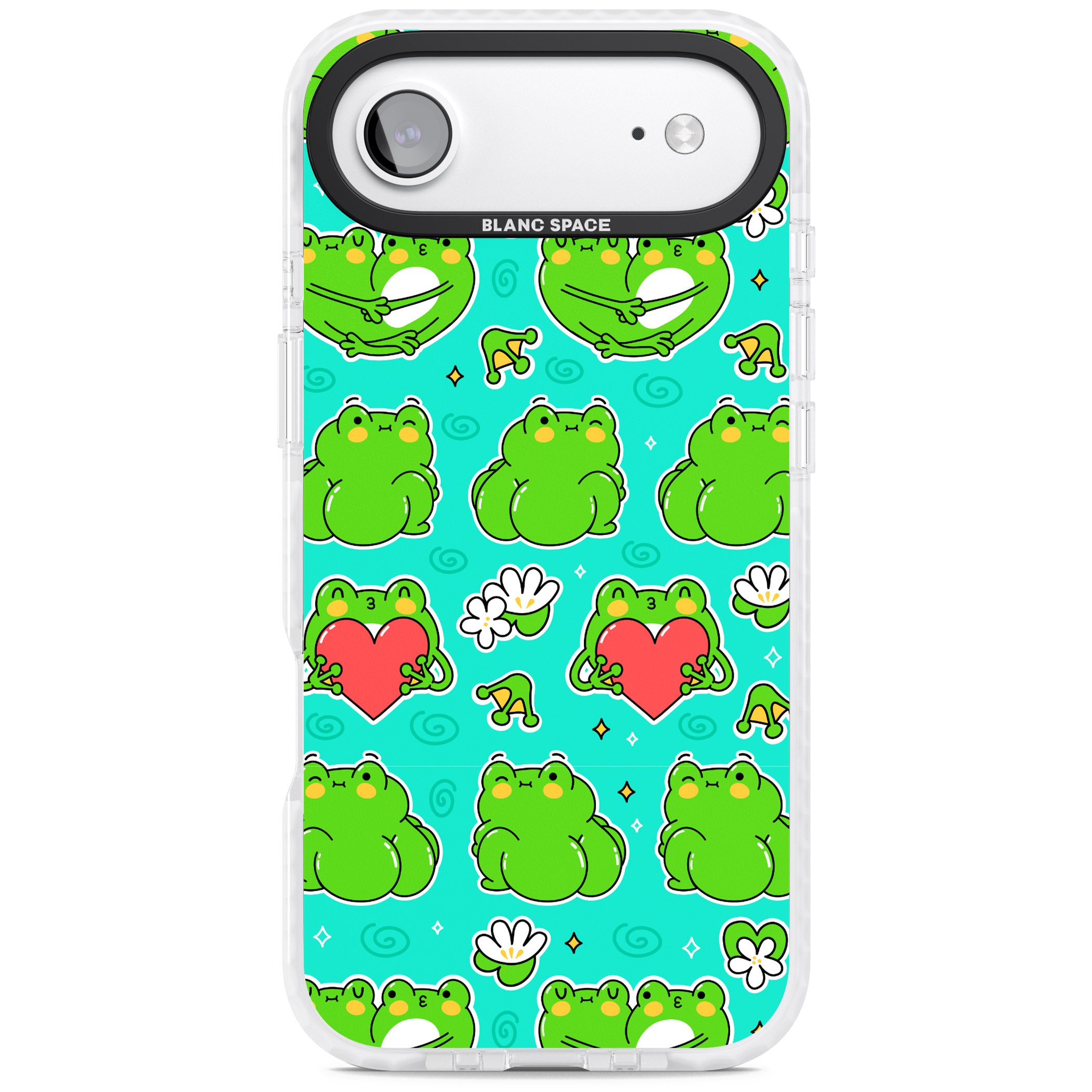 Frog Booty Kawaii Pattern iPhone 17 Air Impact Pro Clear Phone Case