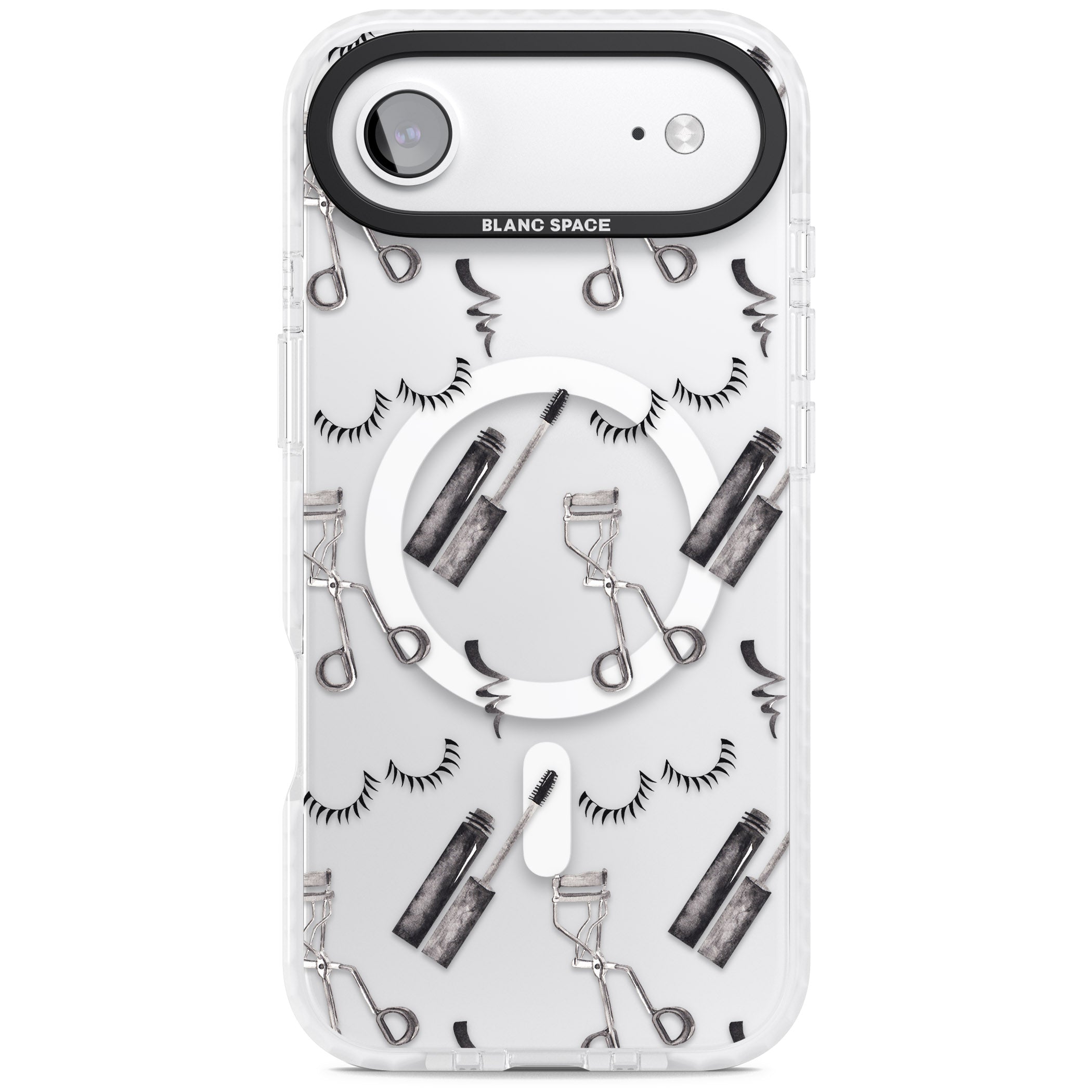 Eyelash Makeup Pattern iPhone 17 Air Impact Pro Clear Phone Case