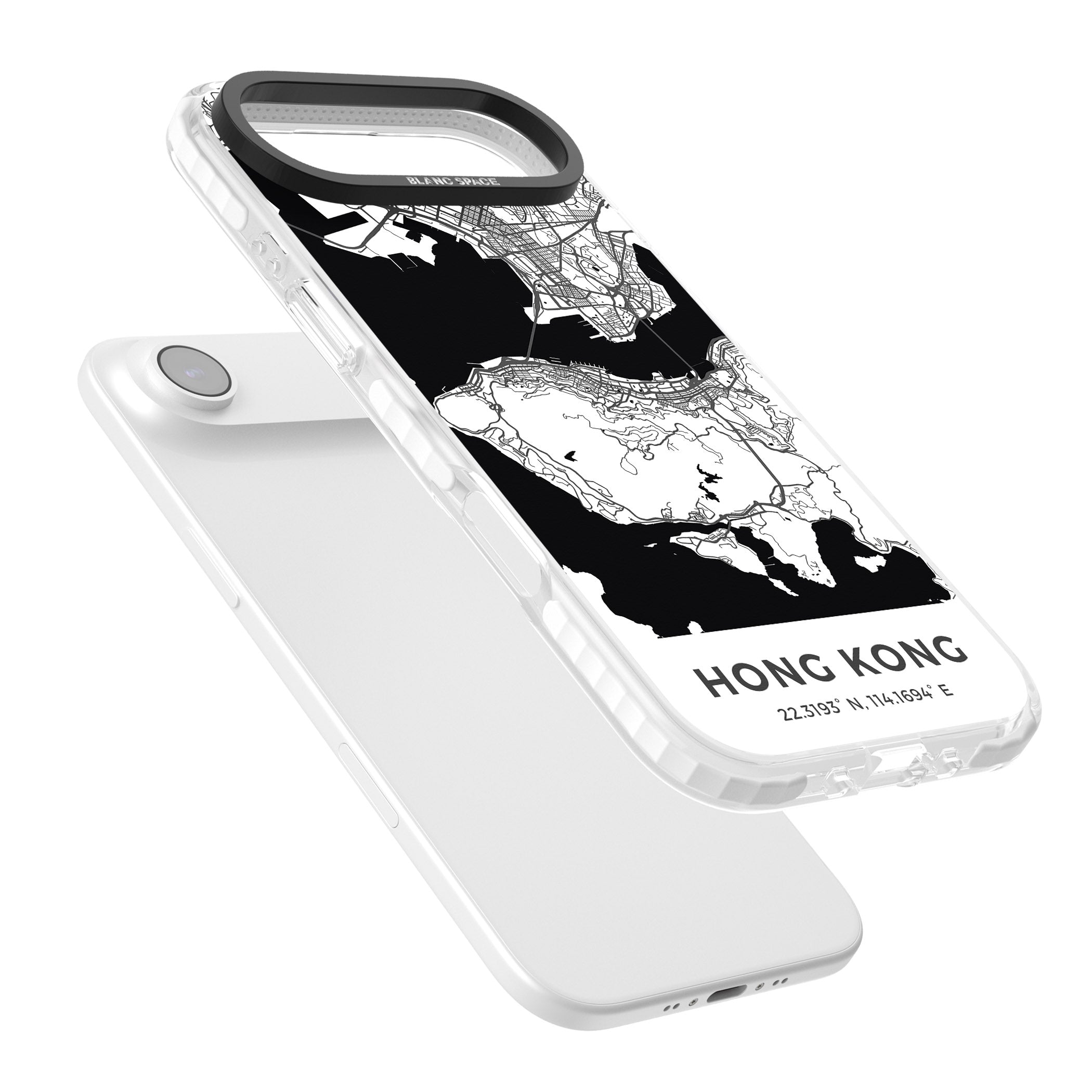 Hong Kong Map iPhone 17 Air Impact Pro Clear Phone Case Colours