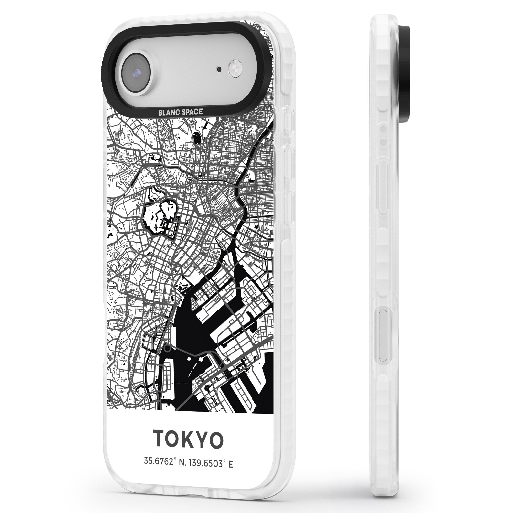 Tokyo Map iPhone 17 Air Impact Pro Clear Phone Case Side Profile