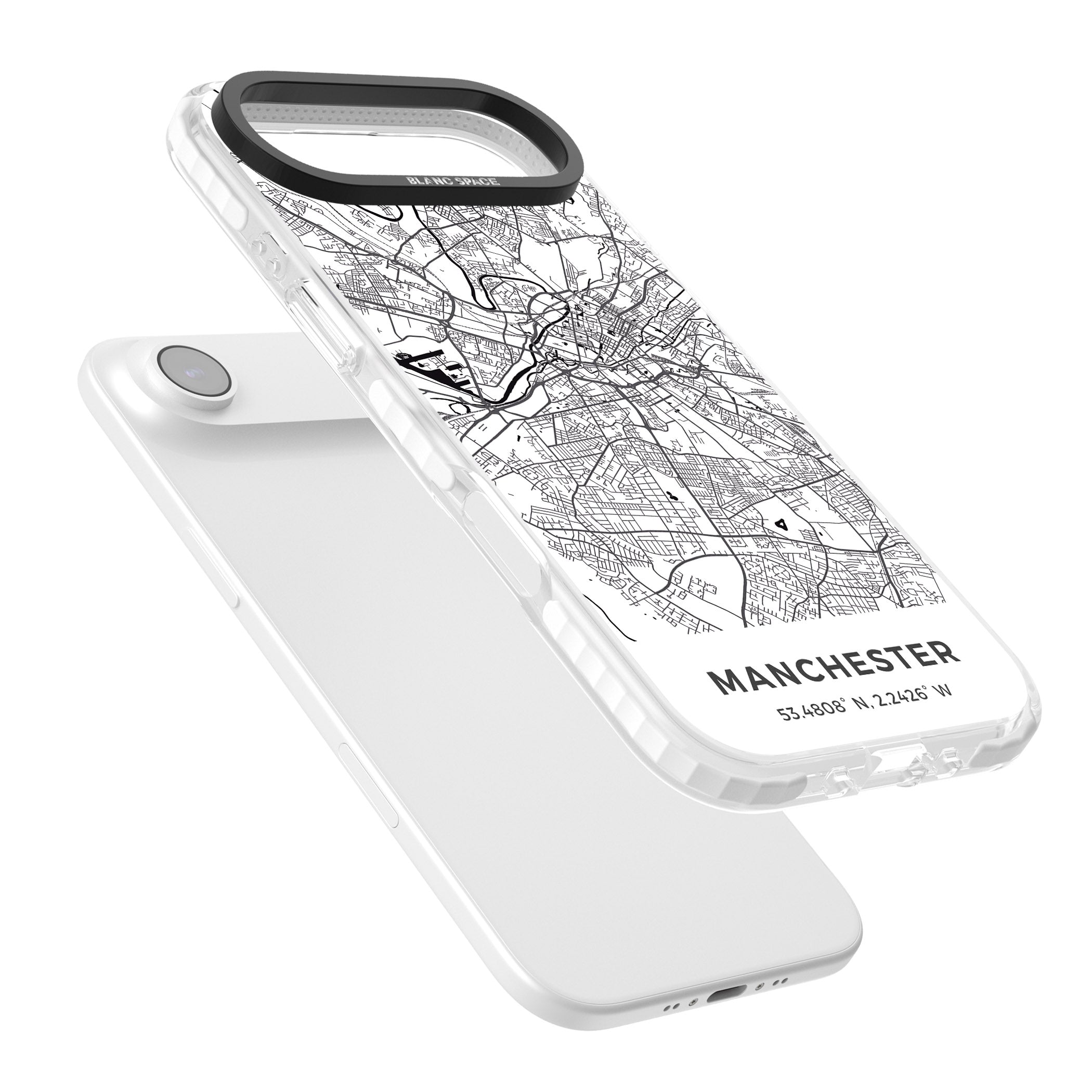 Manchester Map iPhone 17 Air Impact Pro Clear Phone Case Colours