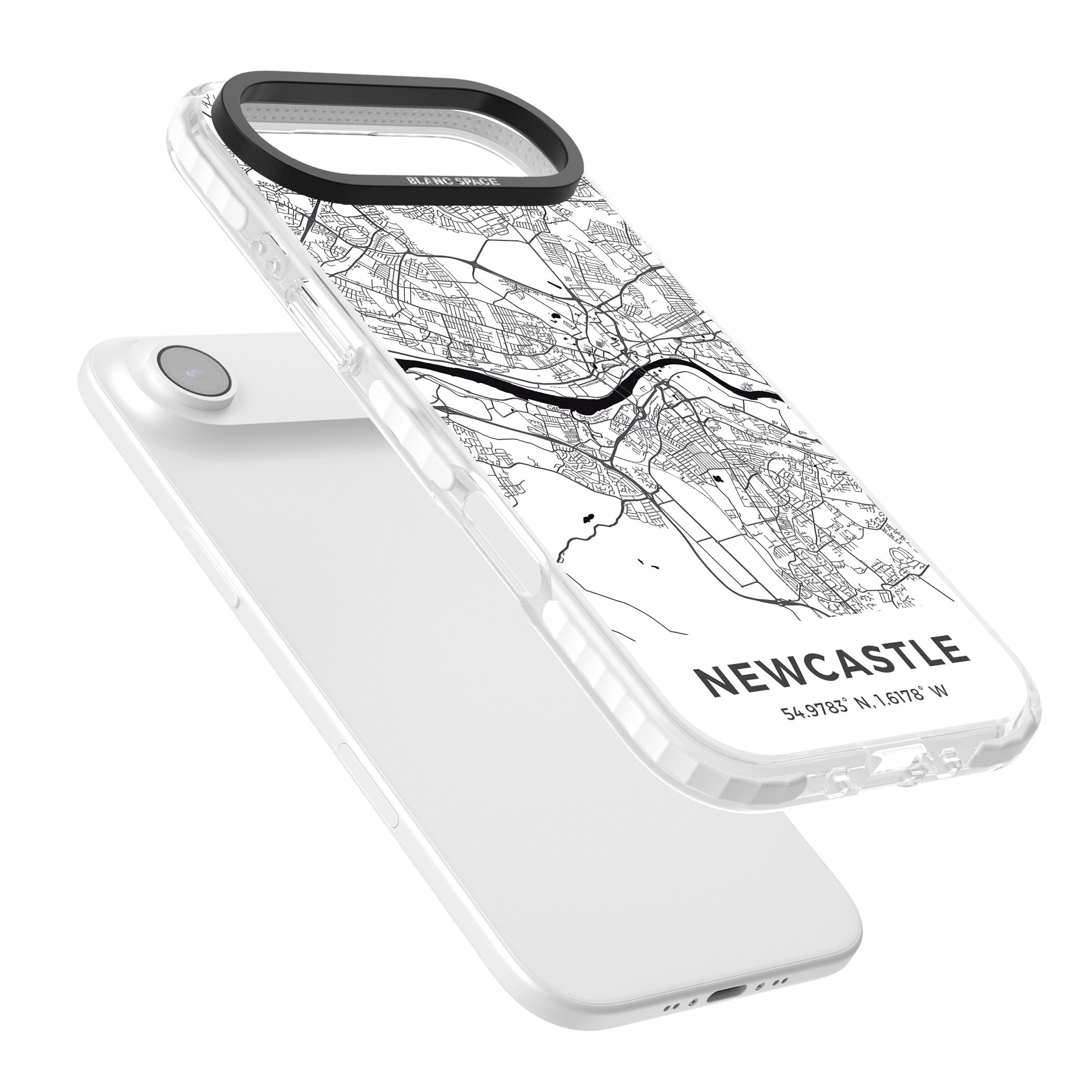 Newcastle City Map iPhone 17 Air Impact Pro Clear Phone Case Colours
