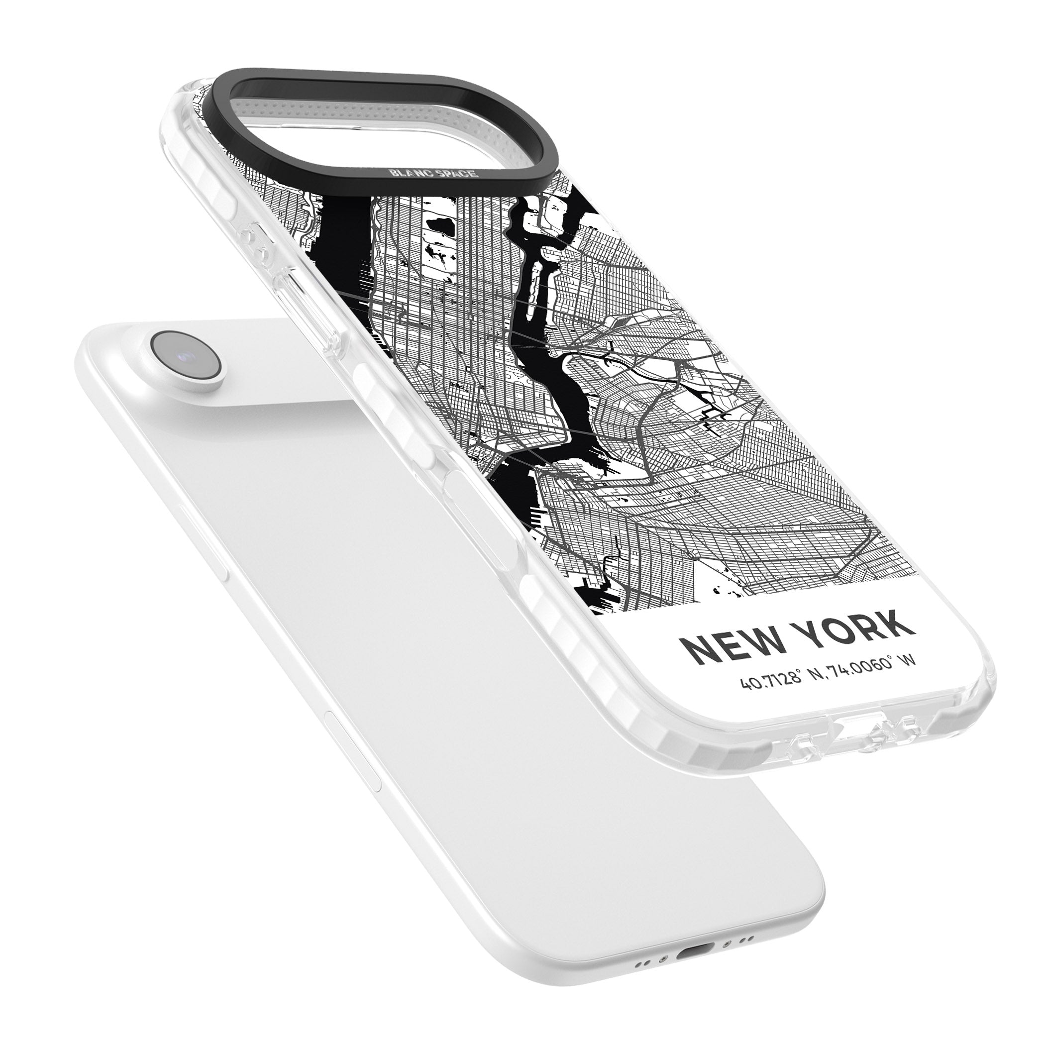 New York Map iPhone 17 Air Impact Pro Clear Phone Case Colours