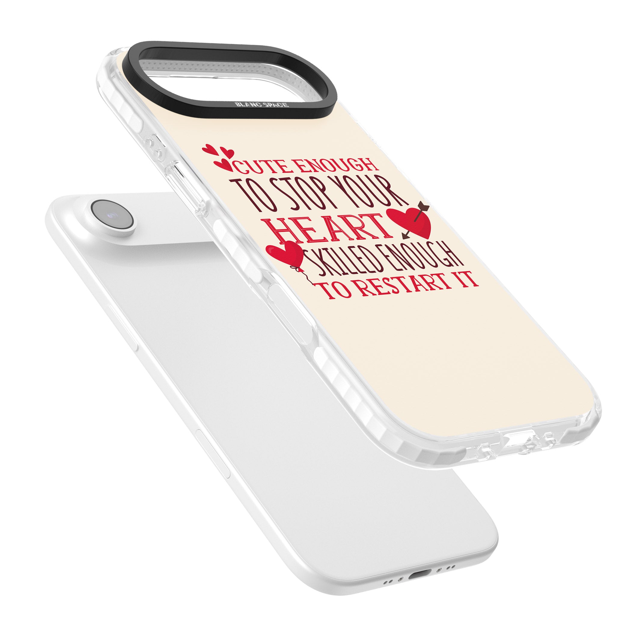 Cute Enough To Stop Your Heart iPhone 17 Air Impact Pro Clear Phone Case Colours