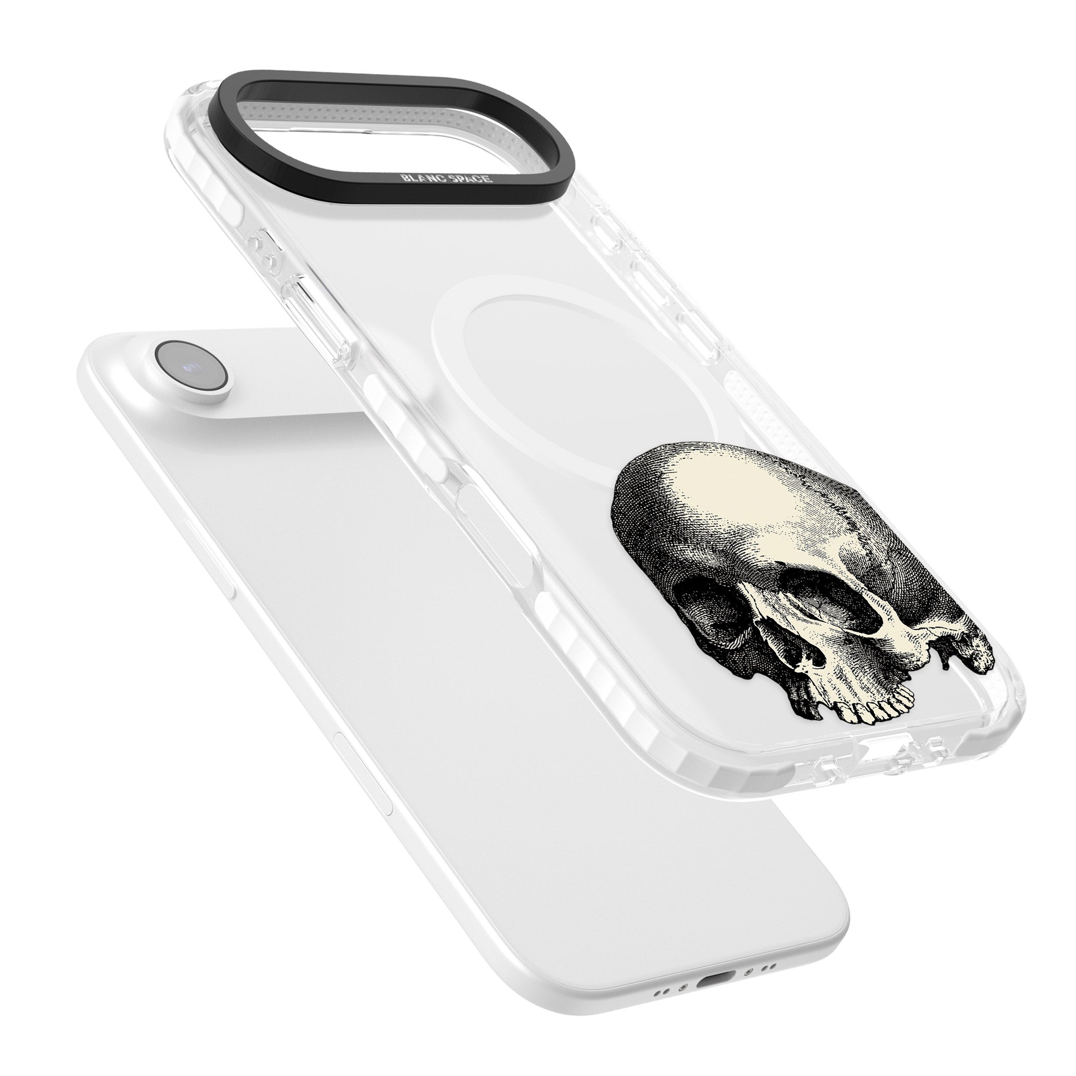Minimal Vintage Skull iPhone 17 Air Impact Pro Clear Phone Case Colours