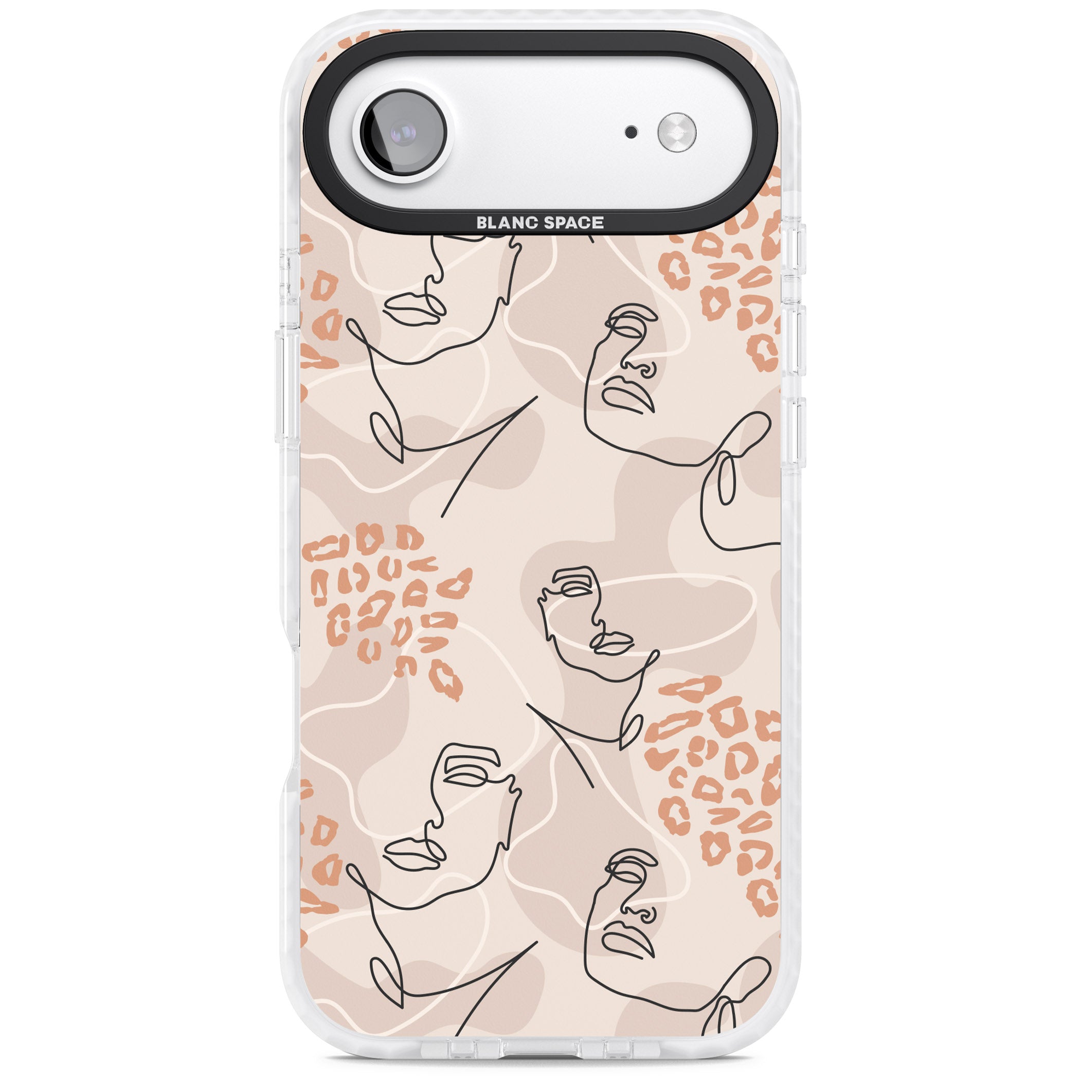 Abstract Faces Leopard iPhone 17 Air Impact Pro Clear Phone Case