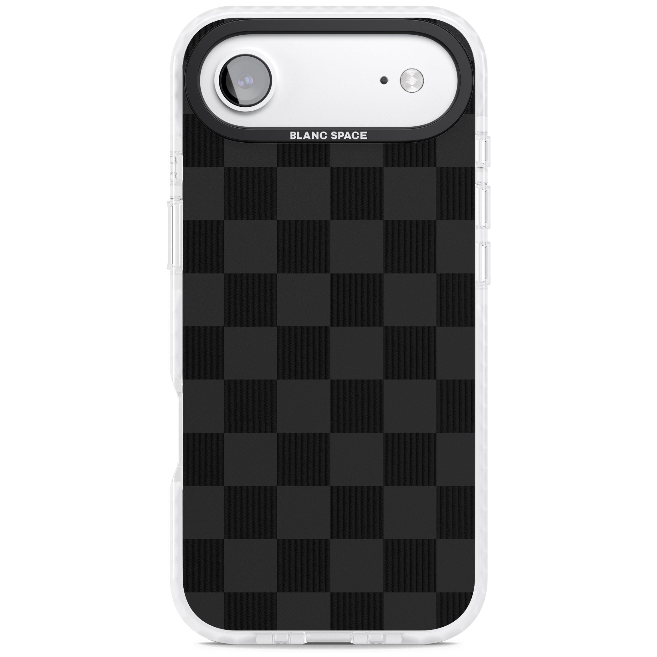 Black Checkered iPhone 17 Air Impact Pro Clear Phone Case