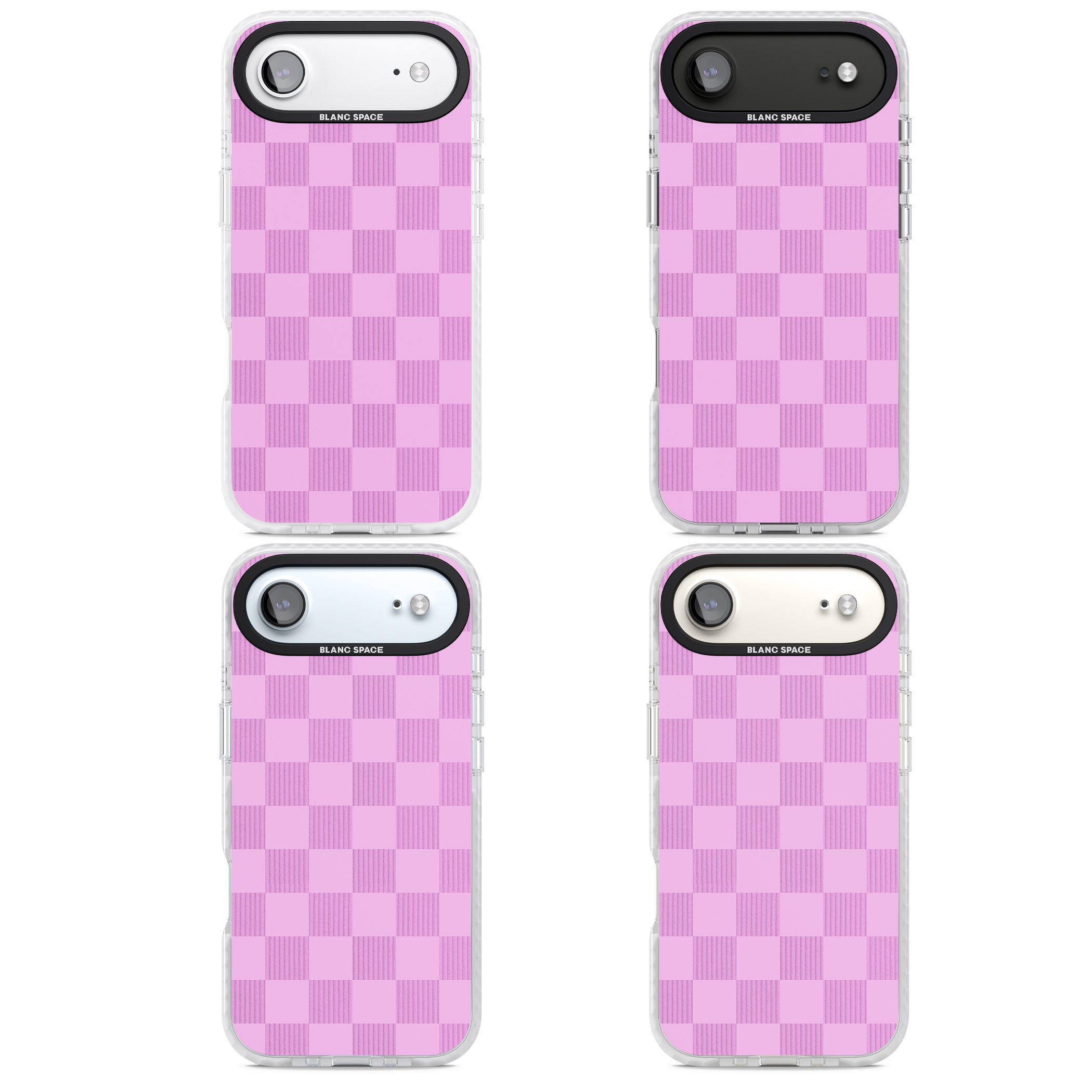 Bubblegum Checkered iPhone 17 Air Impact Pro Clear Phone Case APT Impact Protection