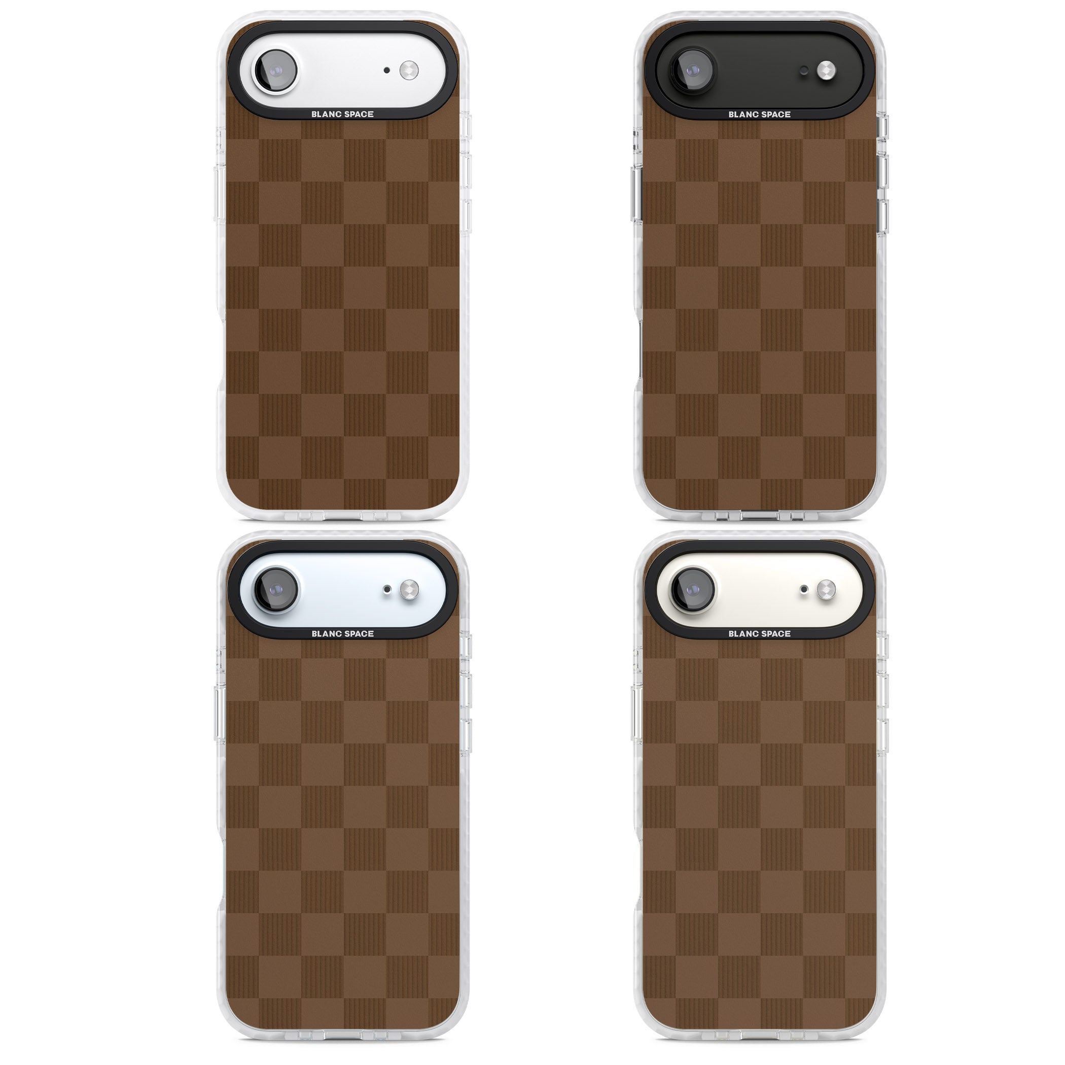 Chocolate Checkered iPhone 17 Air Impact Pro Clear Phone Case APT Impact Protection