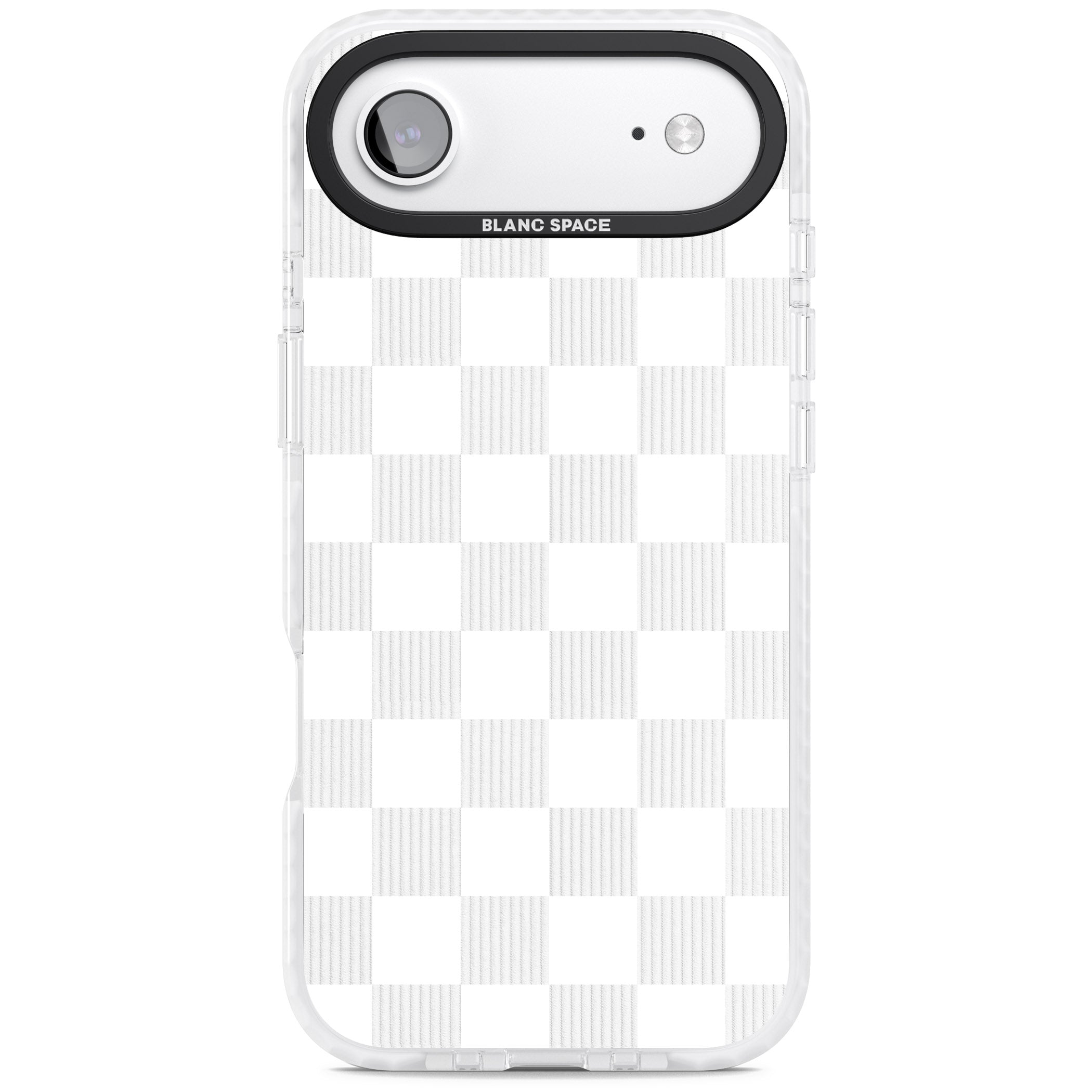 White Checkered iPhone 17 Air Impact Pro Clear Phone Case