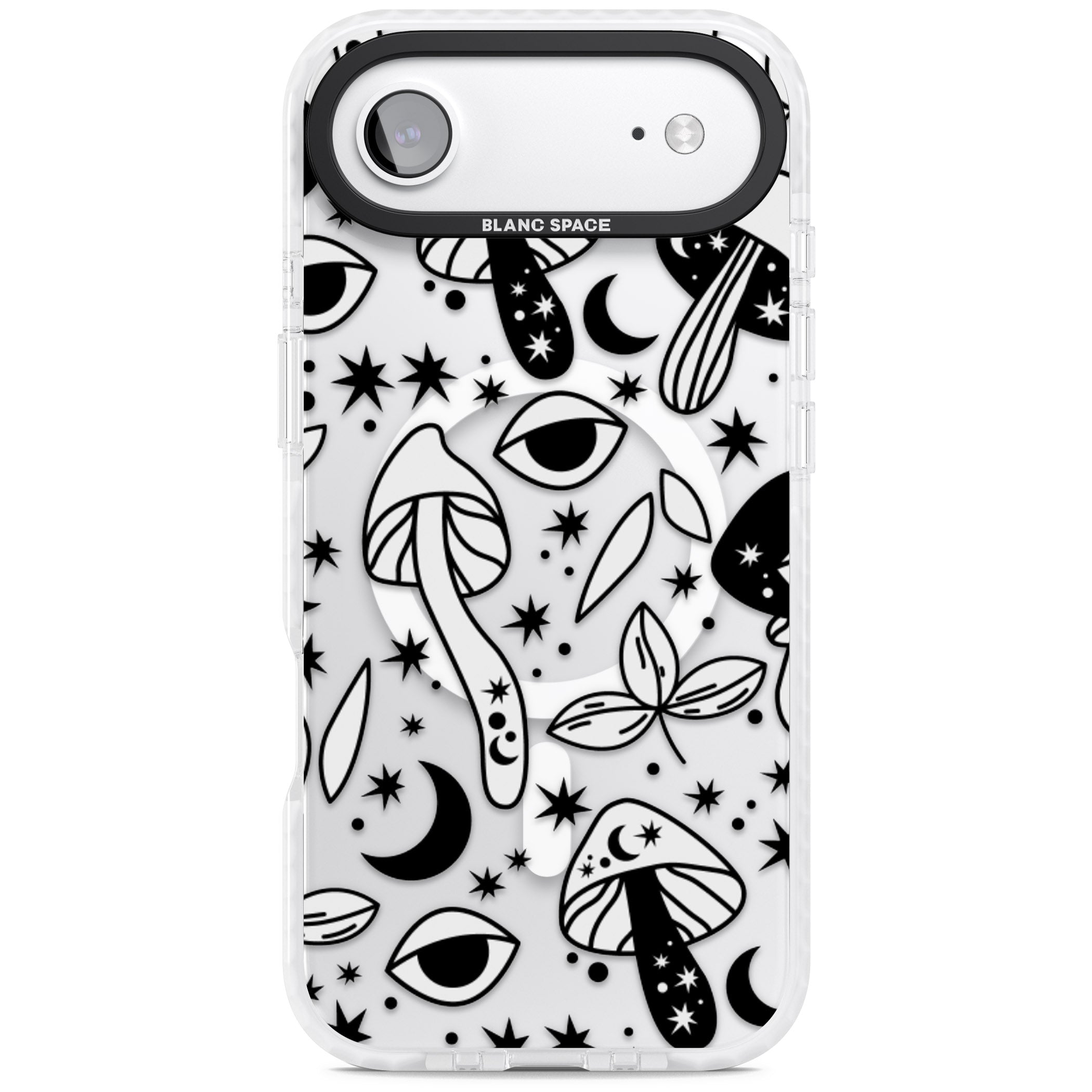Mystic Mushrooms Pattern iPhone 17 Air Impact Pro Clear Phone Case