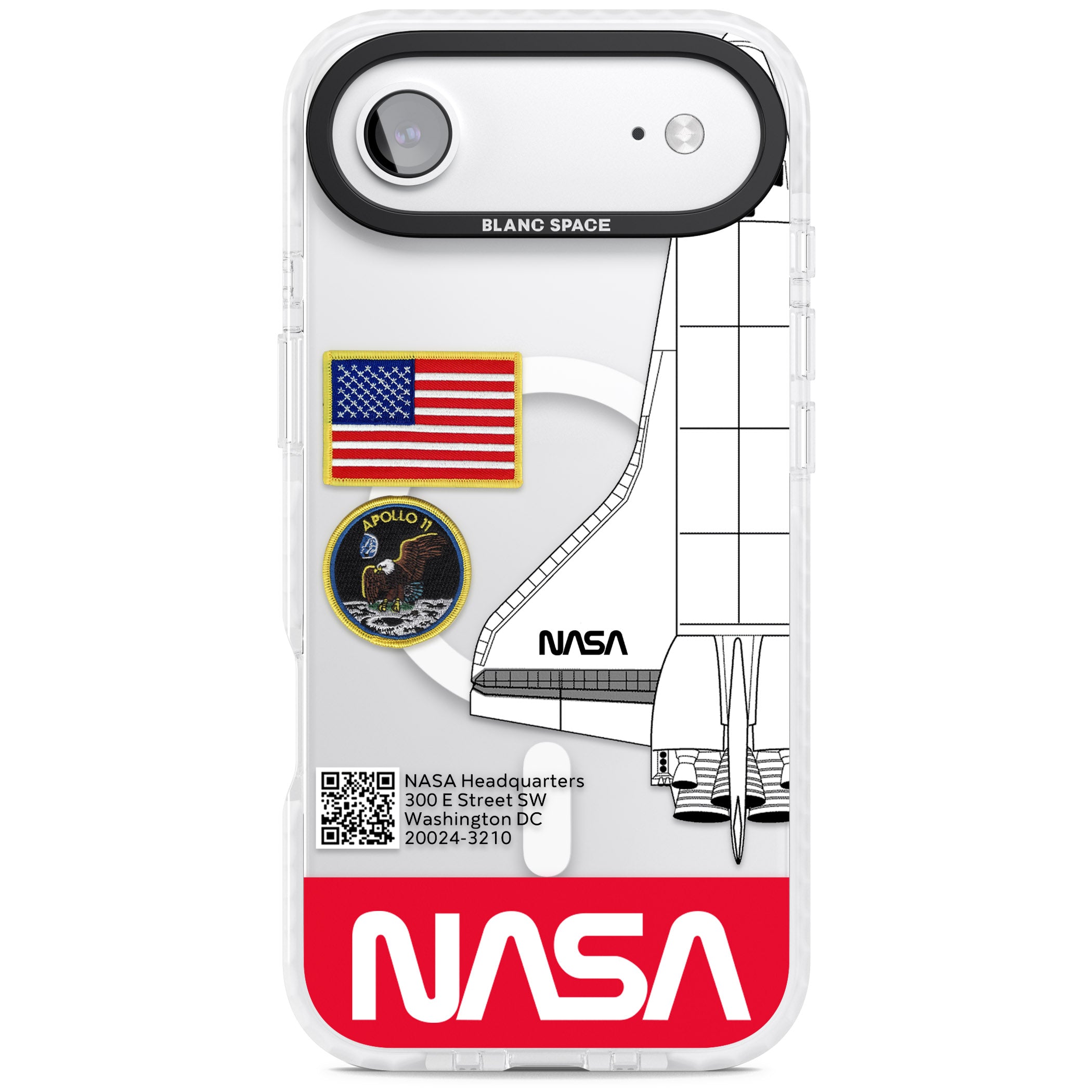 Nasa Apollo 11 iPhone 17 Air Impact Pro Clear Phone Case