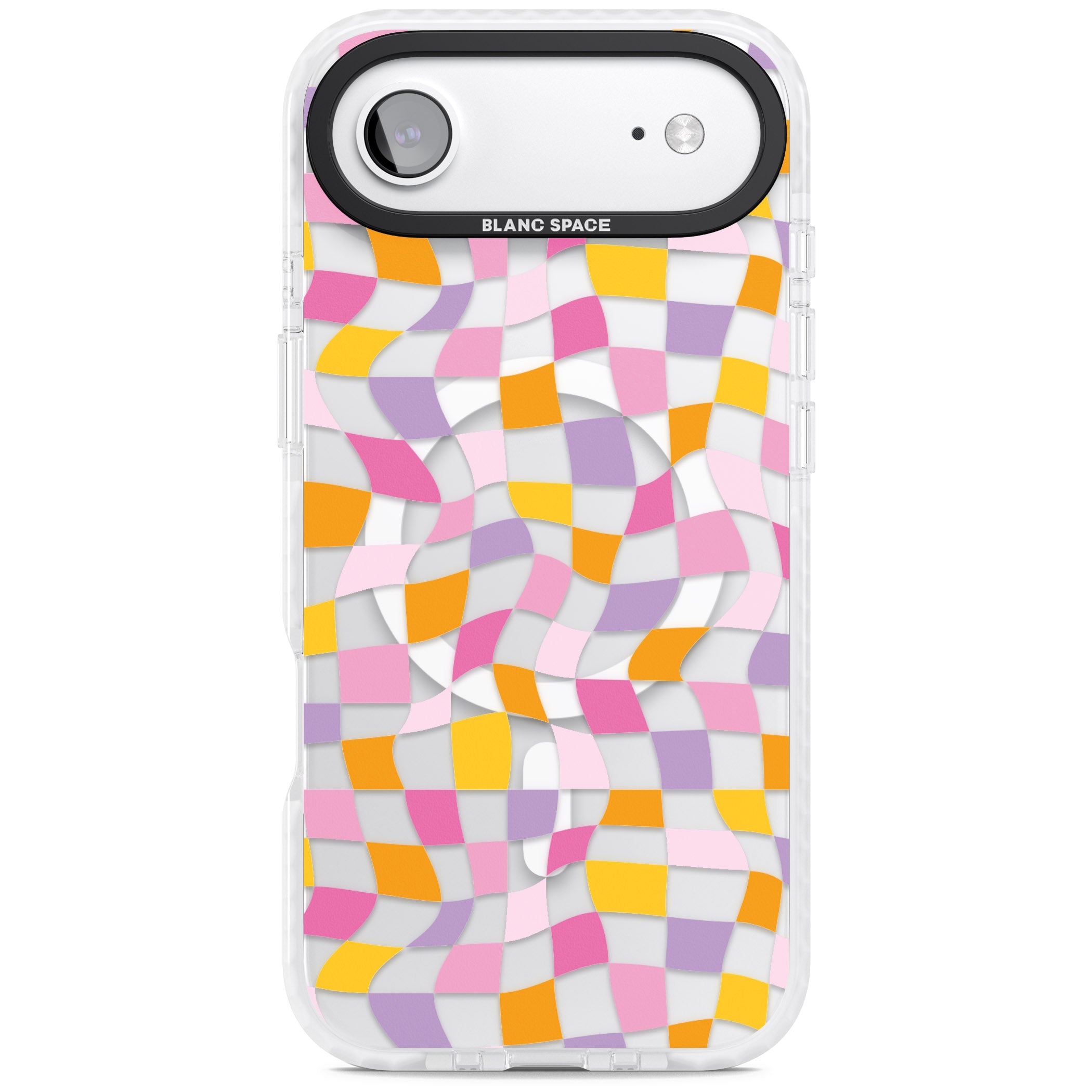 Wonky Squares Pattern iPhone 17 Air Impact Pro Clear Phone Case