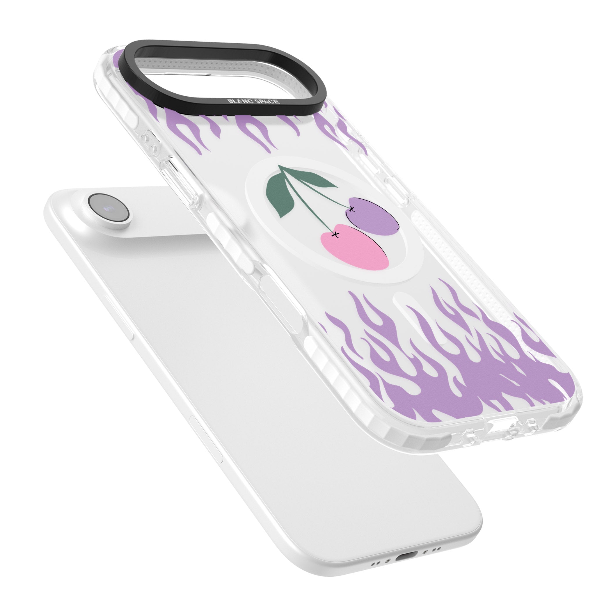 Cherries N' Flames iPhone 17 Air Impact Pro Clear Phone Case Colours