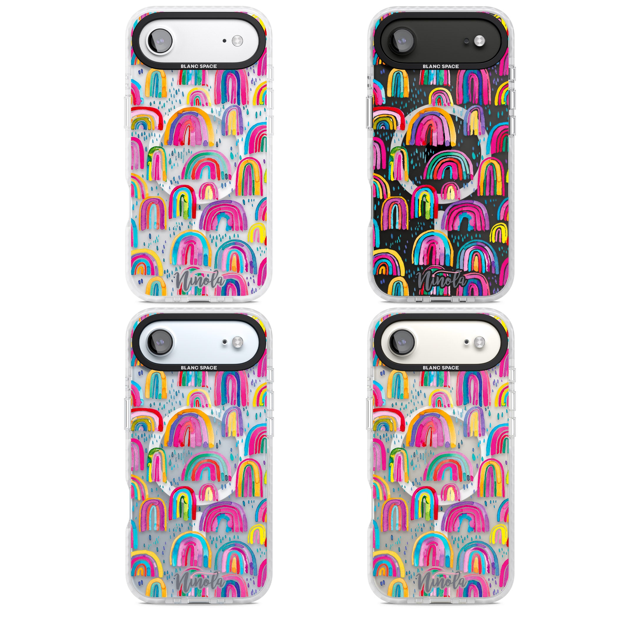 Watercolor Rainbow iPhone 17 Air Impact Pro Clear Phone Case APT Impact Protection