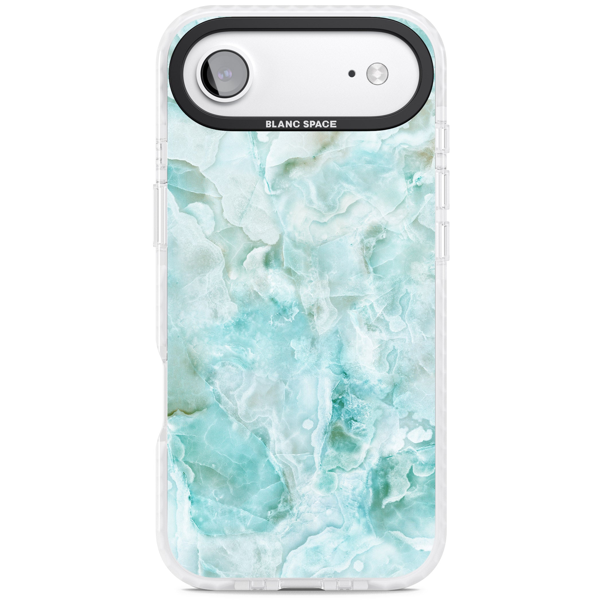 Aqua Onyx Marble iPhone 17 Air Impact Pro Clear Phone Case
