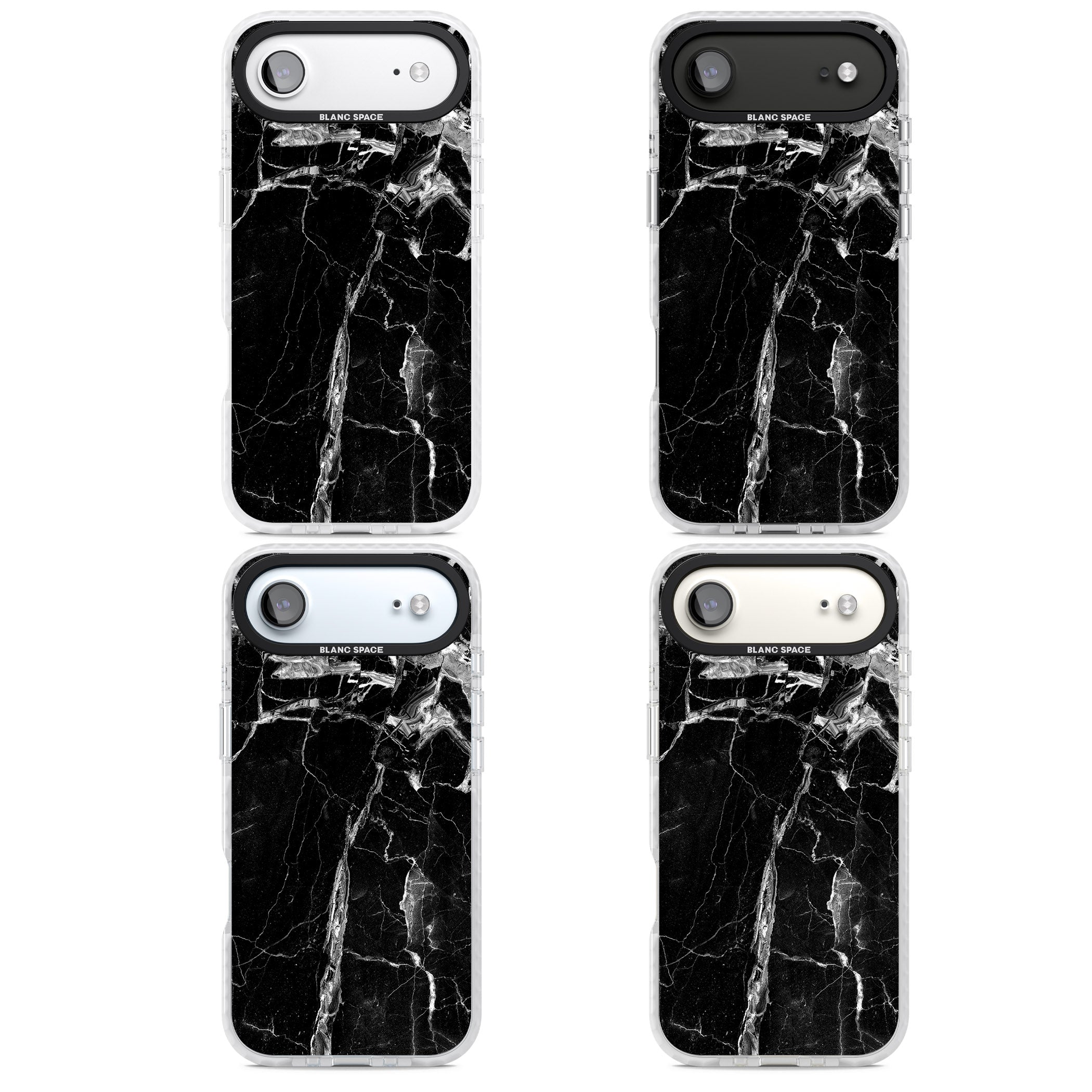 Black Onyx Marble iPhone 17 Air Impact Pro Clear Phone Case APT Impact Protection