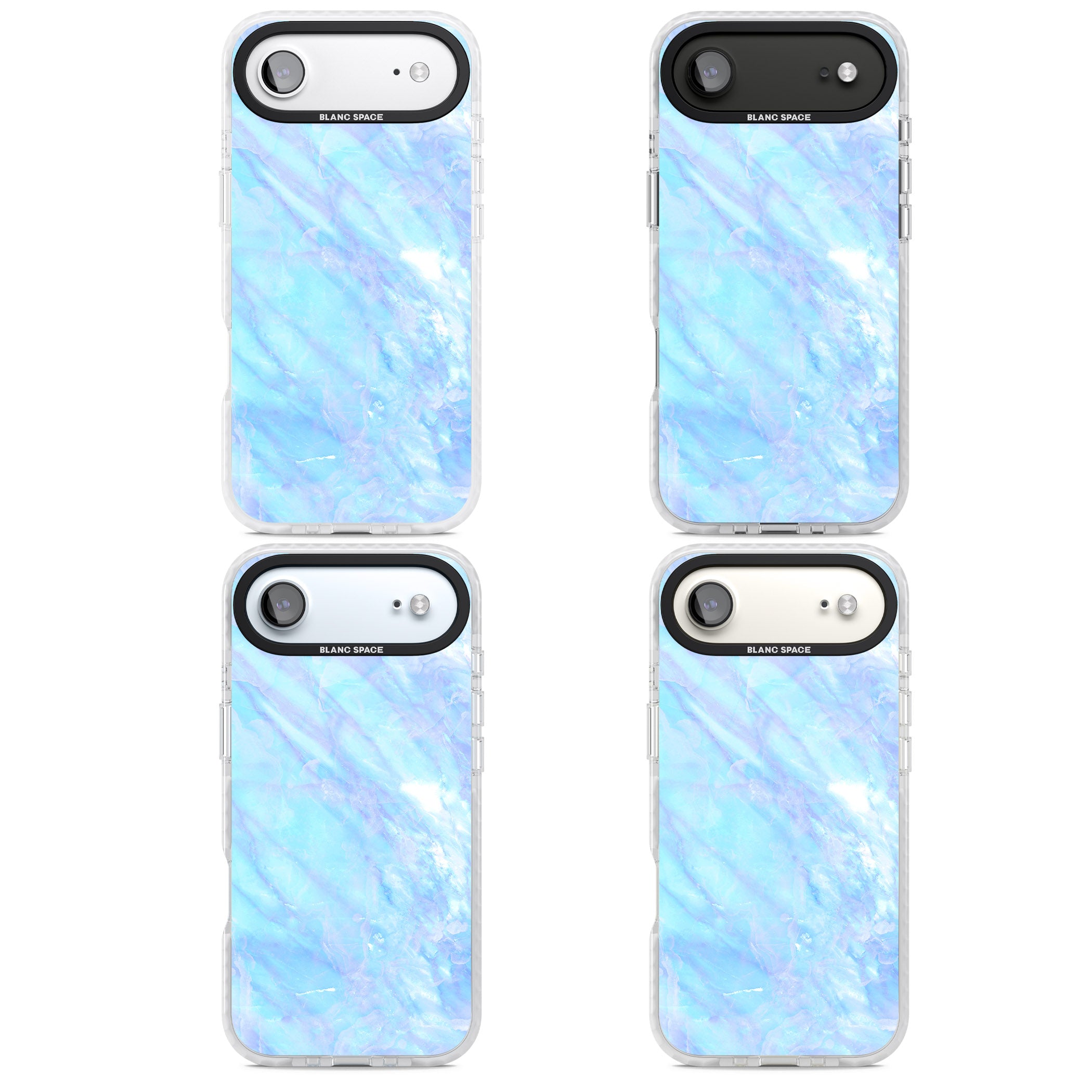 Iridescent Crystal Marble iPhone 17 Air Impact Pro Clear Phone Case APT Impact Protection