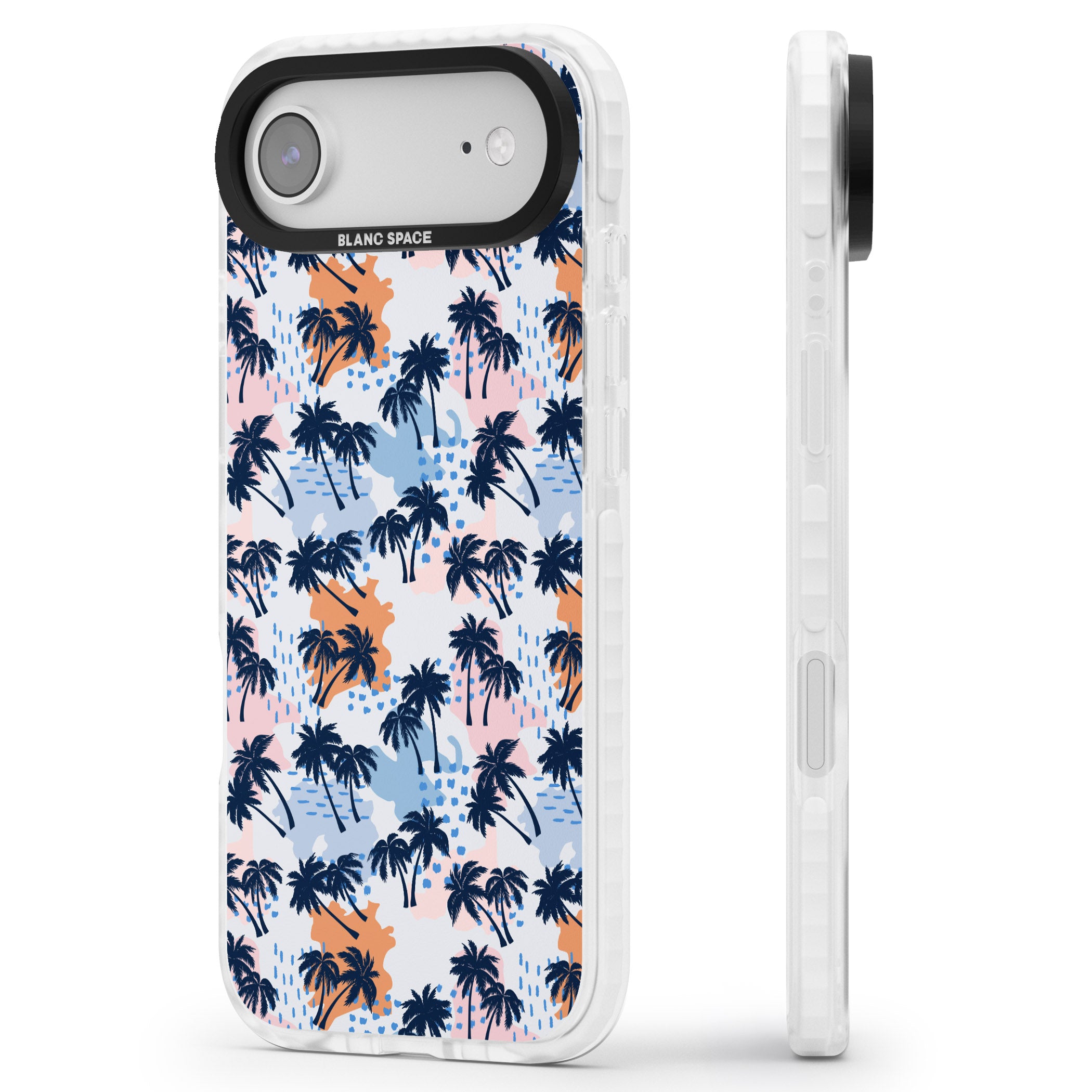 Tropical Vibes Palm iPhone 17 Air Impact Pro Clear Phone Case Side Profile